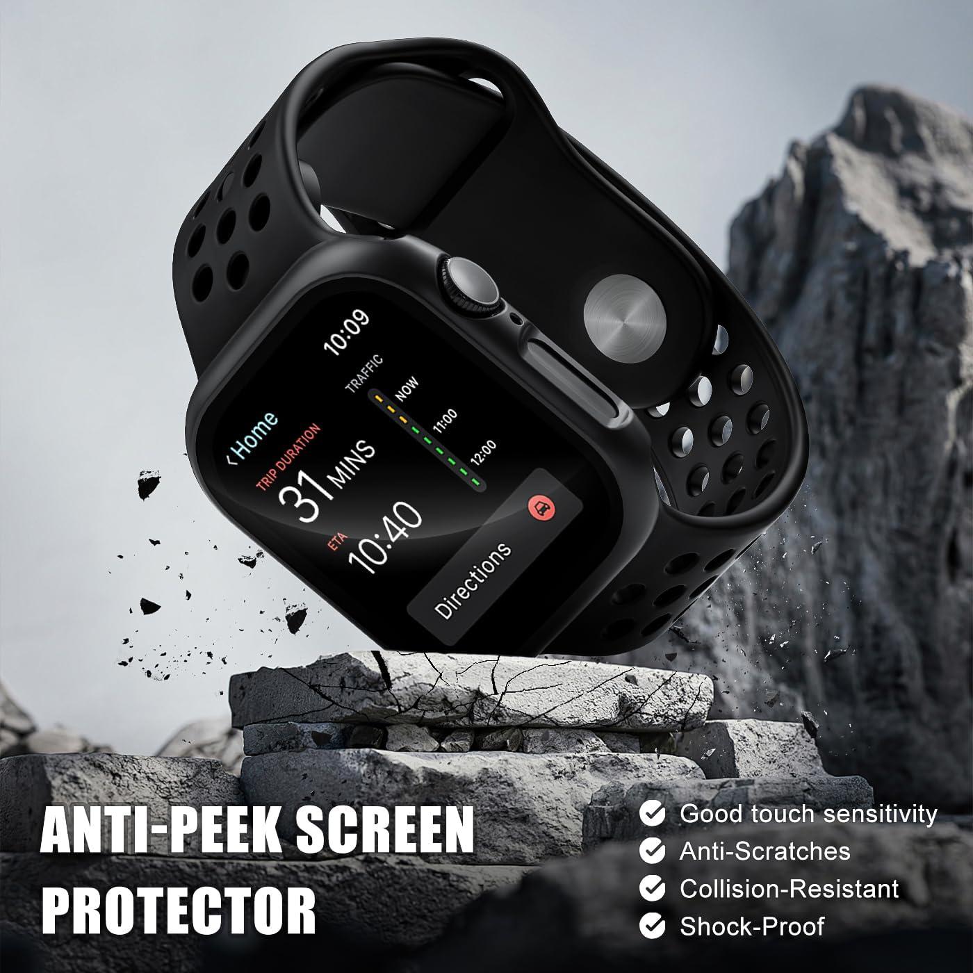 Funda de Privacidad para Apple Watch 46mm KUYUBMINYR - Negro
