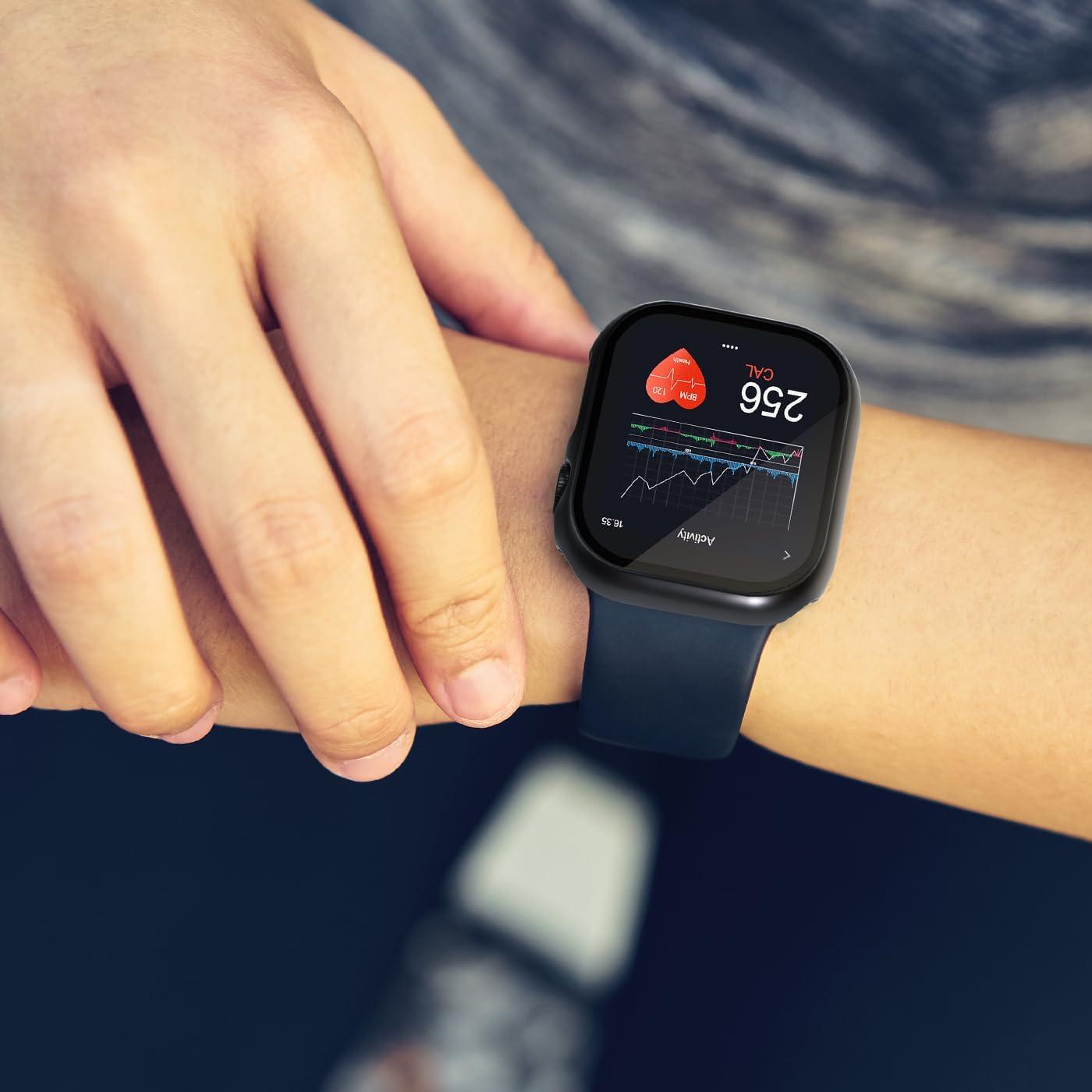 Funda de Privacidad para Apple Watch 46mm KUYUBMINYR - Negro