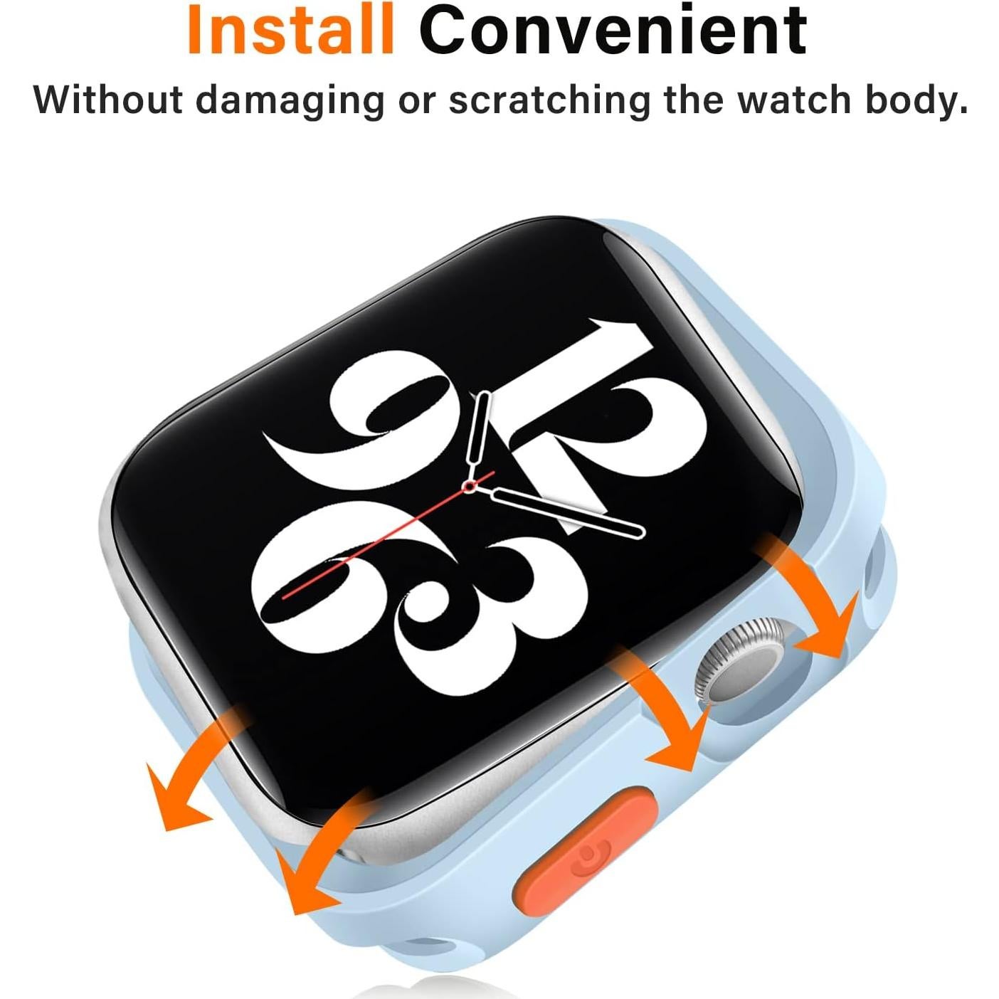 Funda Amizee para Apple Watch 44mm 45mm Azul Claro TPU