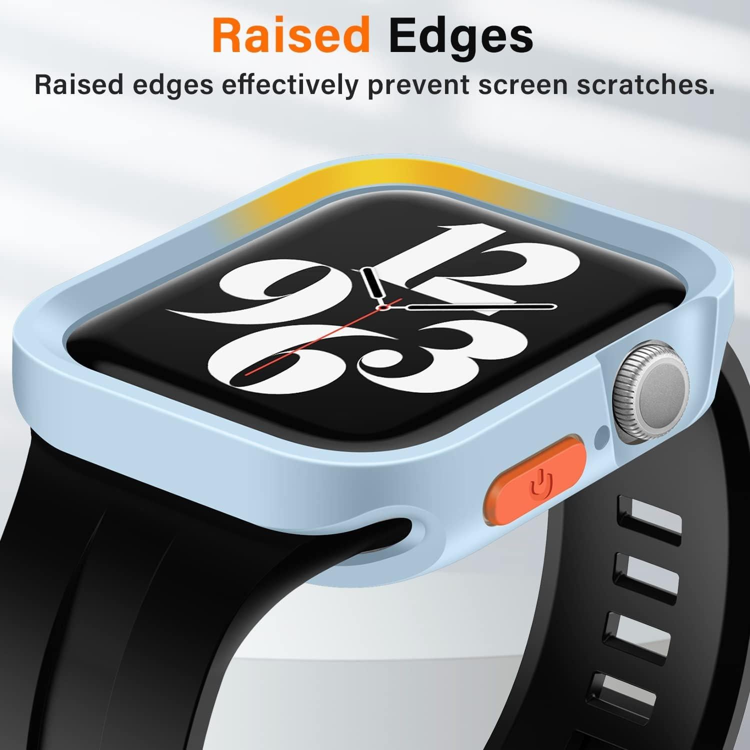 Funda Amizee para Apple Watch 44mm 45mm Azul Claro TPU