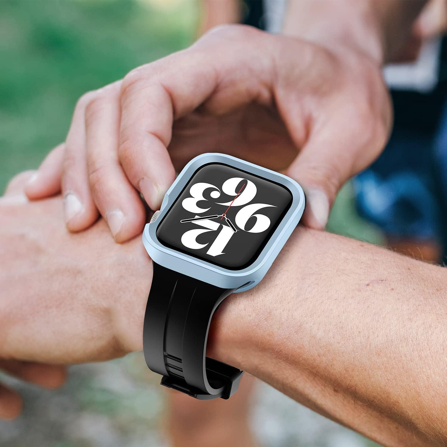 Funda Amizee para Apple Watch 44mm 45mm Azul Claro TPU