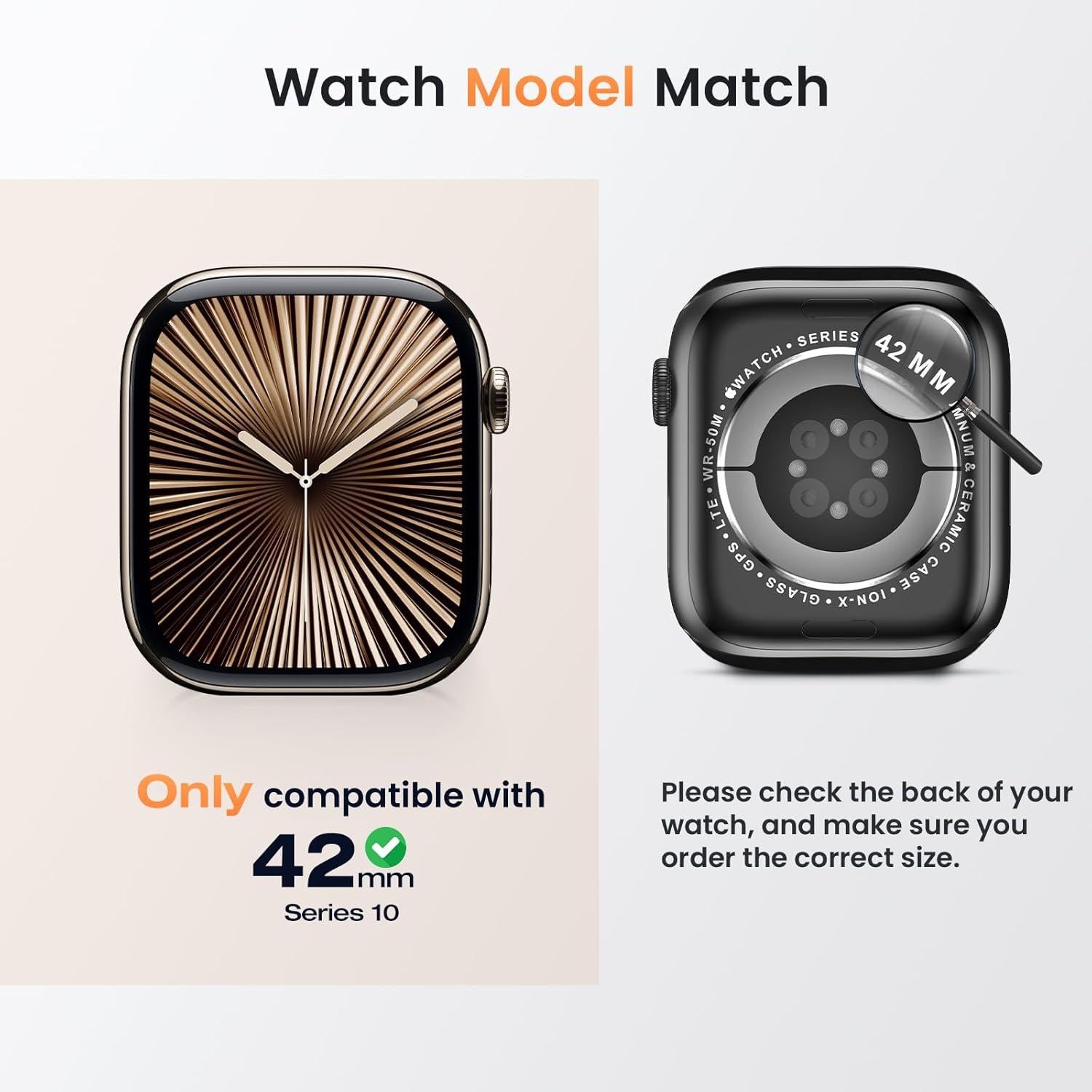 Funda Impermeable Goton para Apple Watch 42mm Oro Rosa