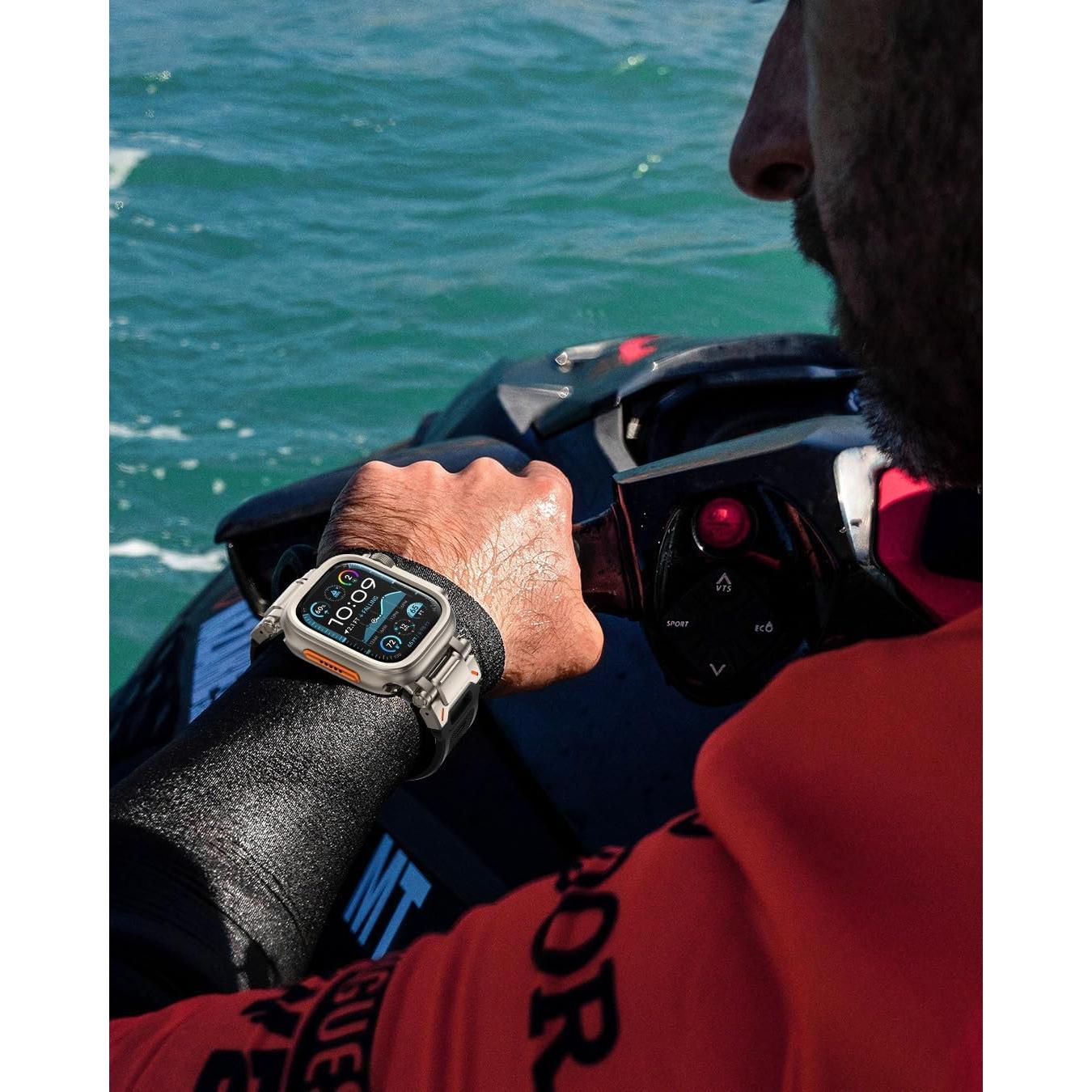 Funda 3-en-1 KADES para Apple Watch 46mm Titanio - Protección Ultra