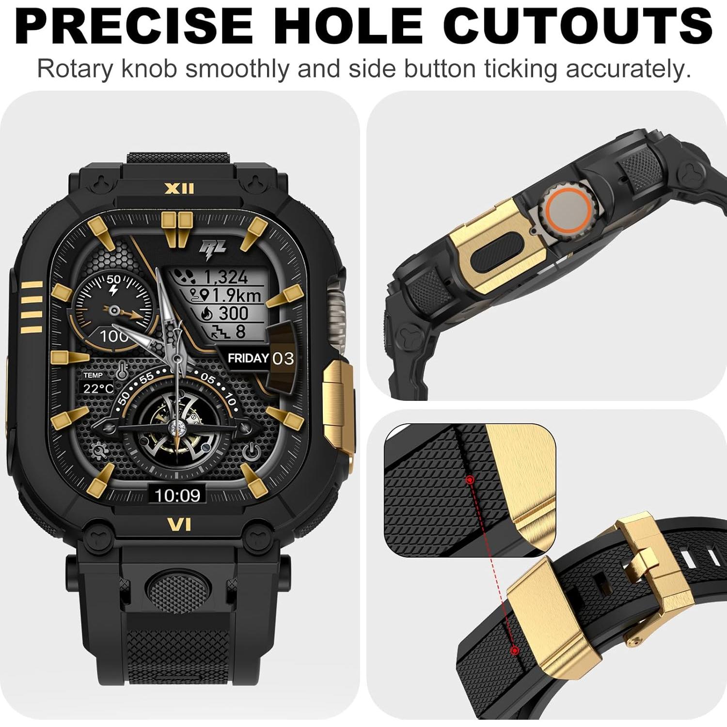 Banda Deportiva Resistente XYF para Apple Watch Ultra 49mm y Series 44mm