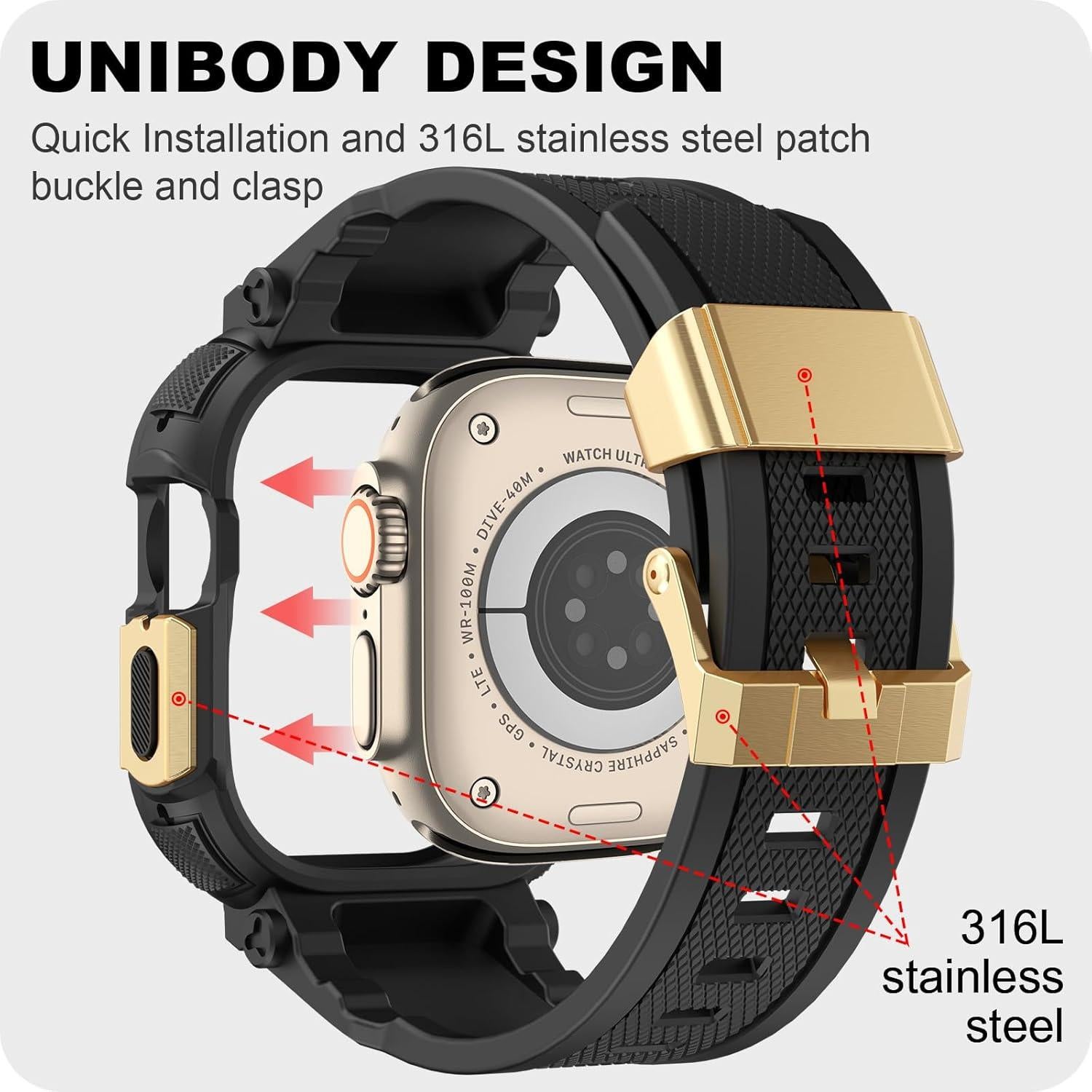 Banda Deportiva Resistente XYF para Apple Watch Ultra 49mm y Series 44mm