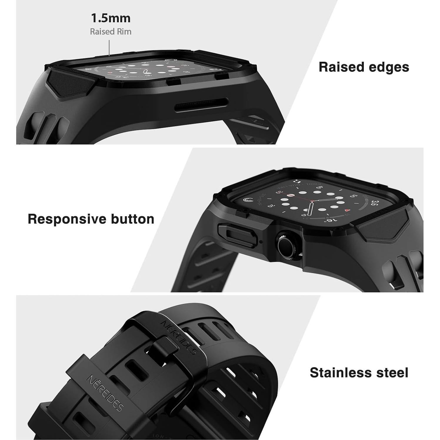 Banda Deportiva Nereides para Apple Watch 44/45mm - Negro