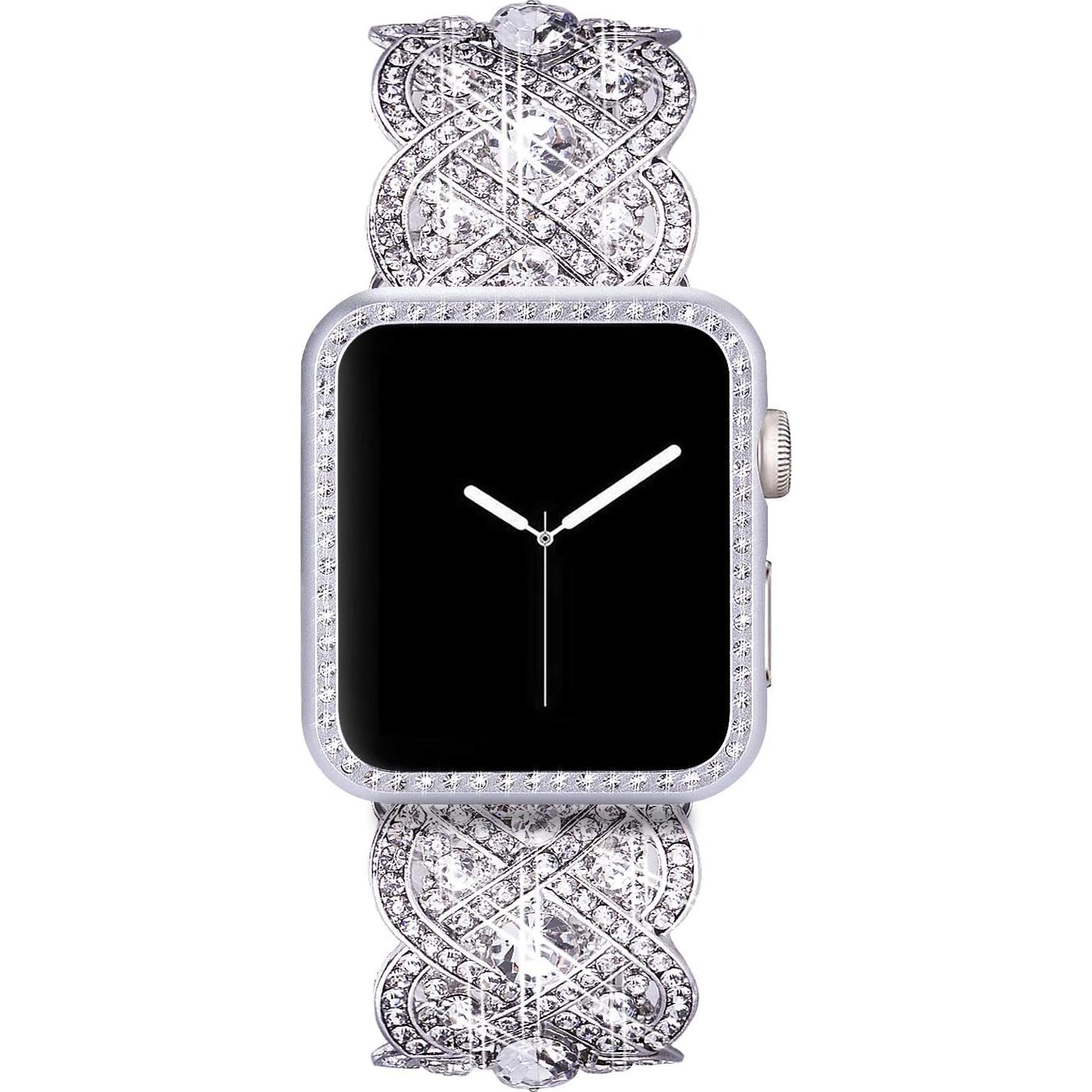 Funda Protectora Brillante VIQIV para Apple Watch 38-44mm Plata