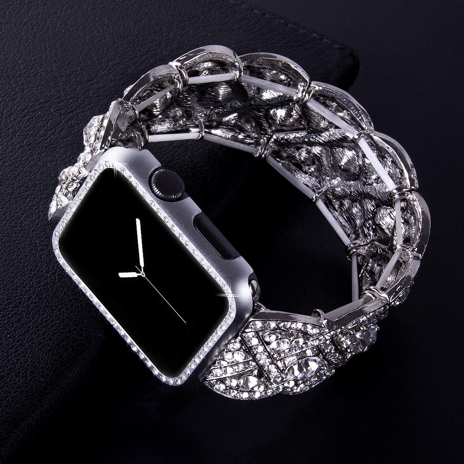Funda Protectora Brillante VIQIV para Apple Watch 38-44mm Plata