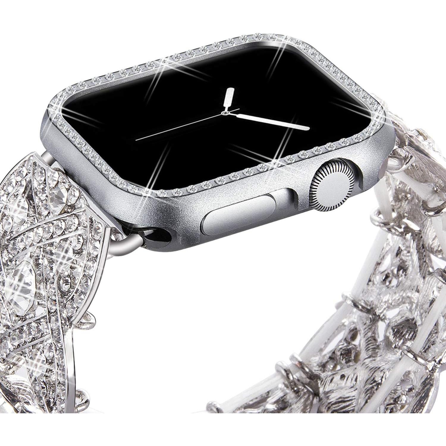 Funda Protectora Brillante VIQIV para Apple Watch 38-44mm Plata