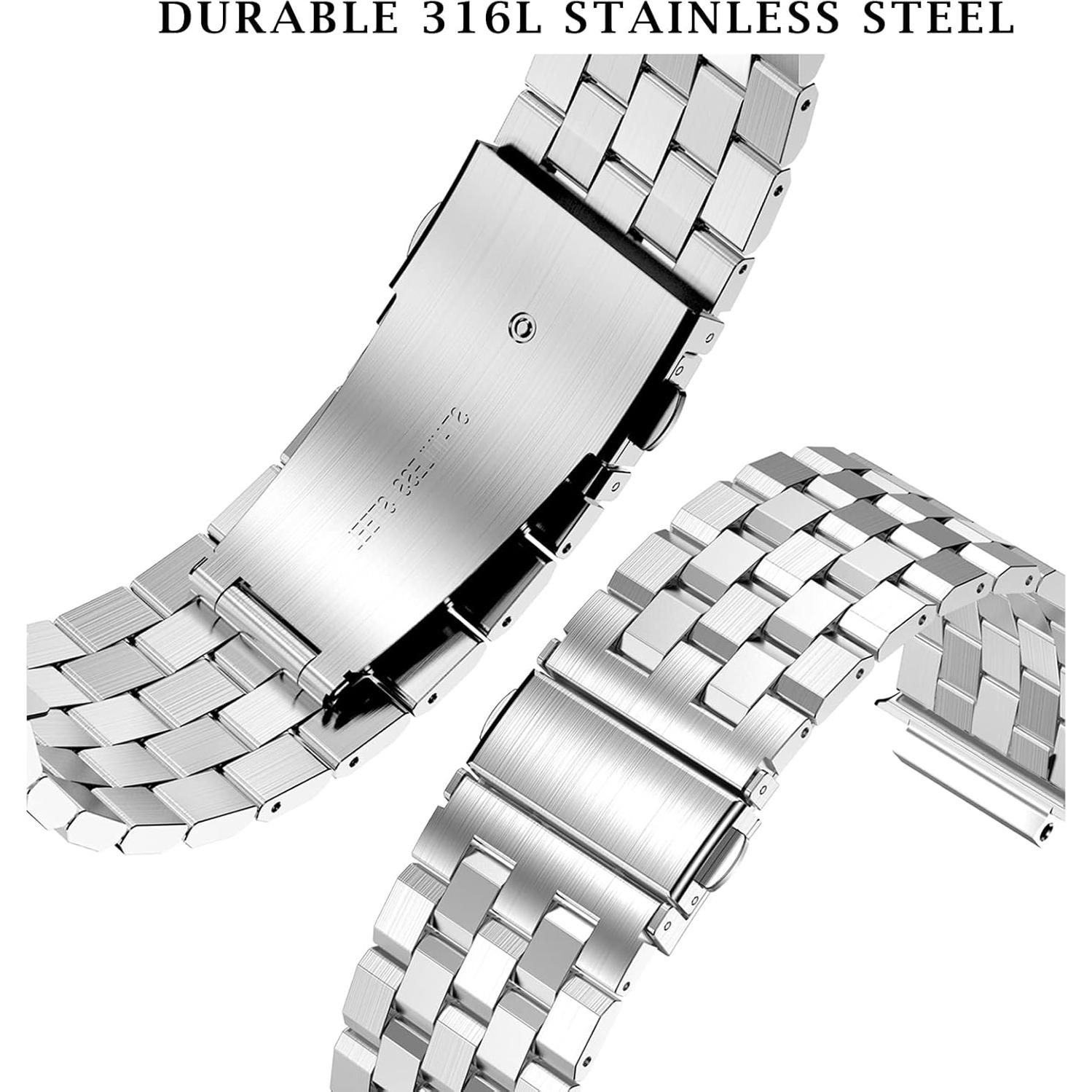 Banda de Acero Inoxidable SUPLINK 45mm para Apple Watch Plata