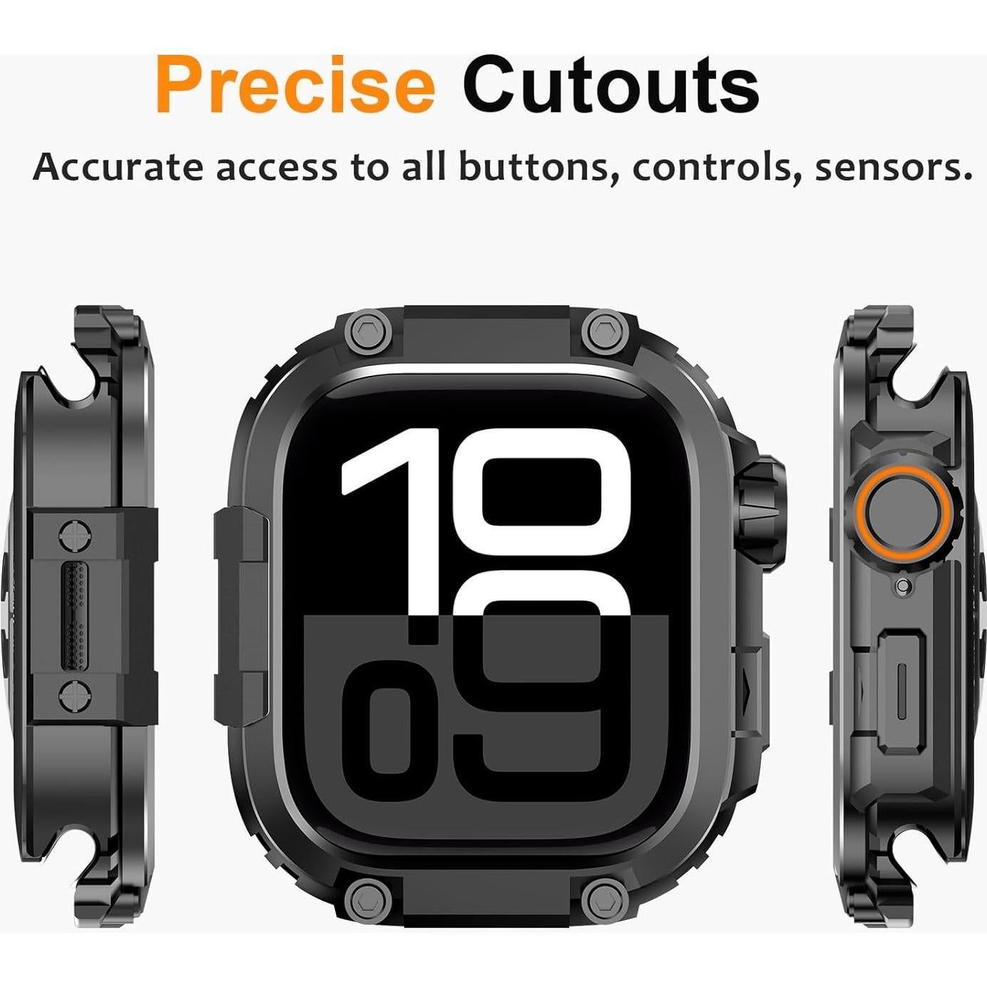 Funda de Metal Amizee para Apple Watch Series 11/10 46mm Negra