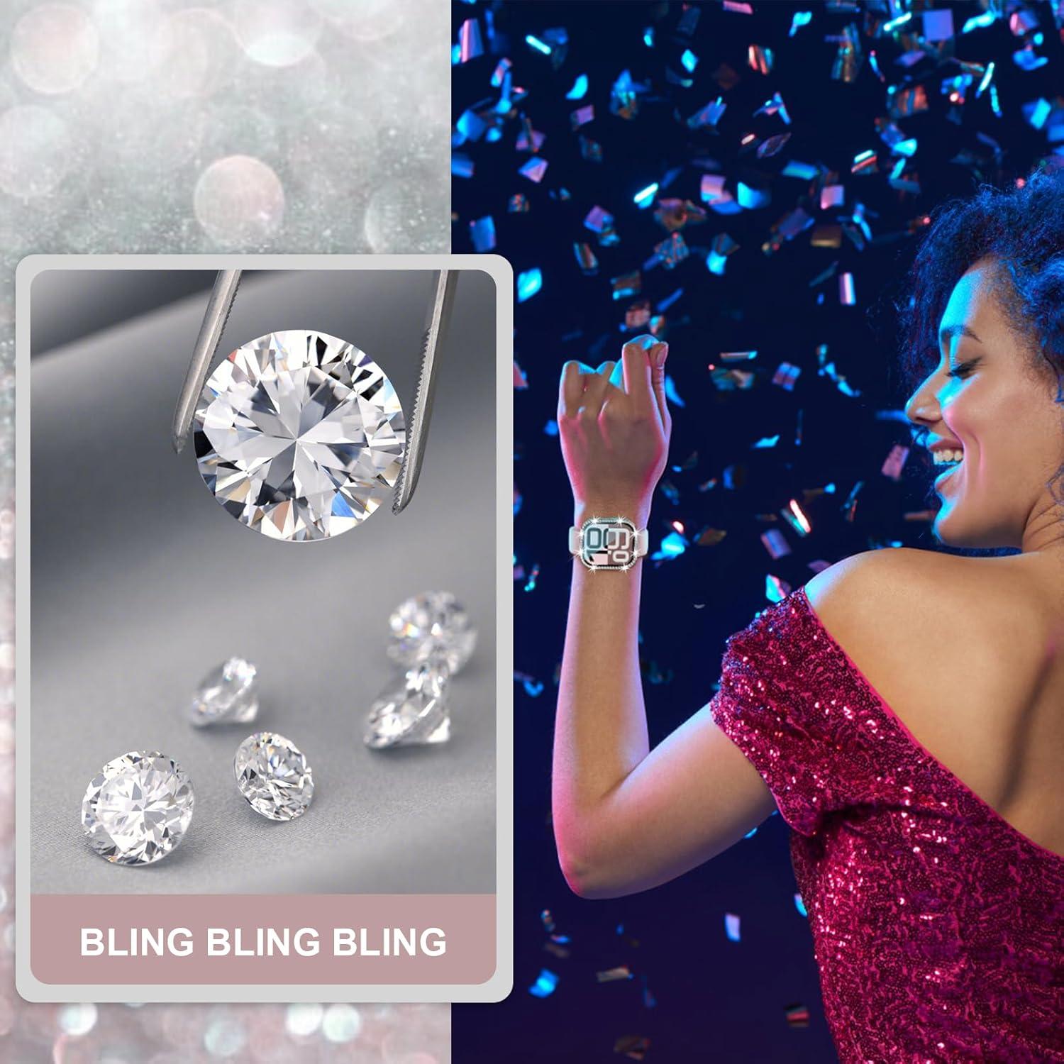 Funda Brillante JZK con Protector para Apple Watch 10 46mm Oro Rosa