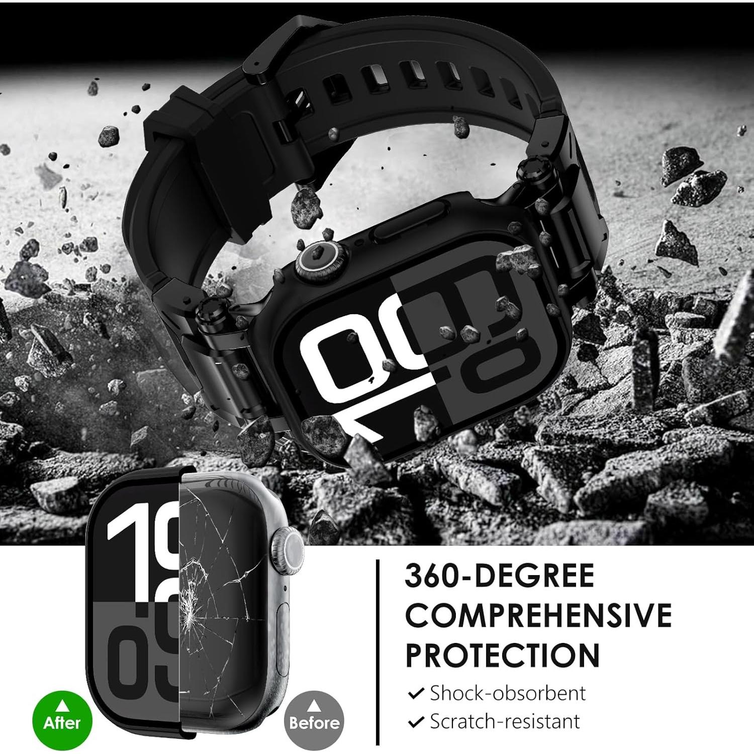 Funda Dura Fullife para Apple Watch Series 11/10 46mm - 2 Pack