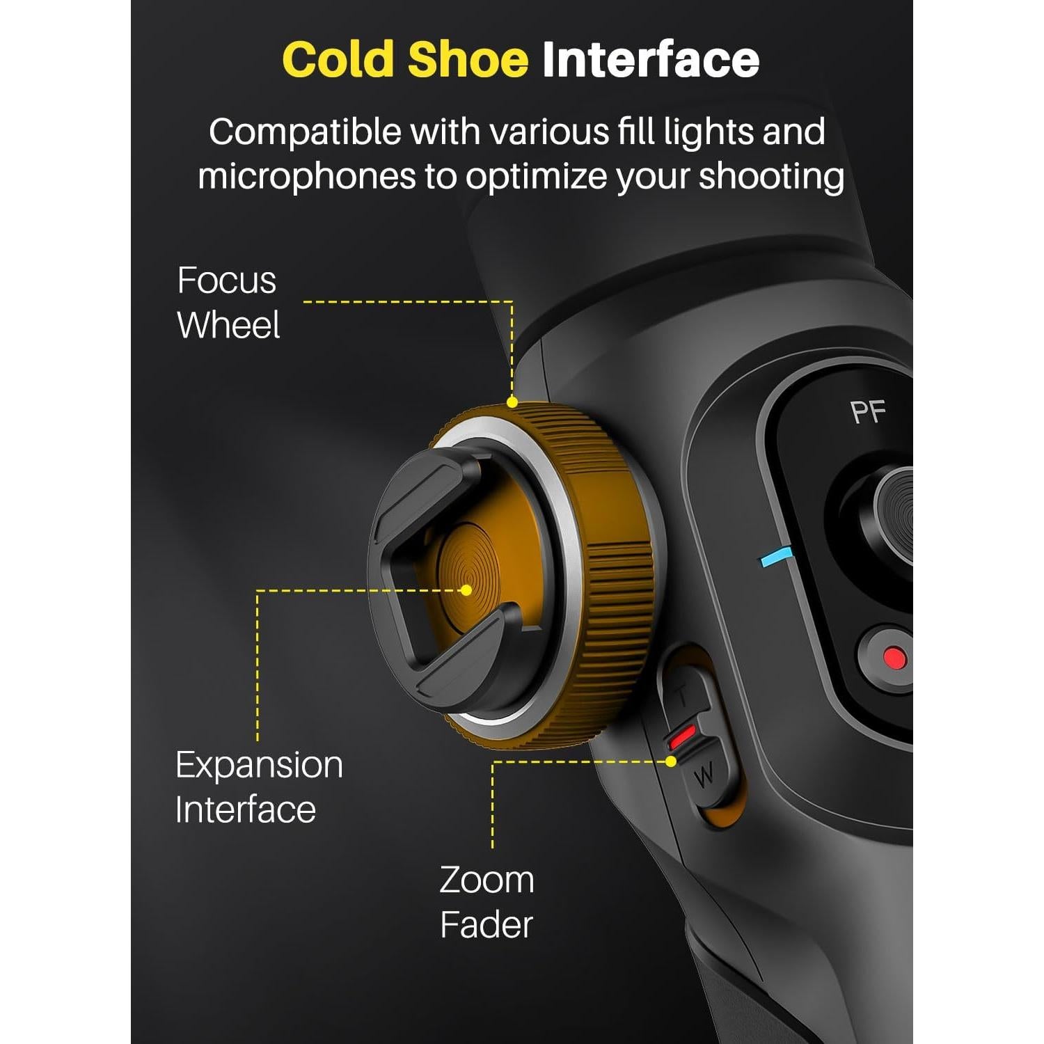 Estabilizador de Cardán AOCHUAN Smart S2 con Luz y Extensión