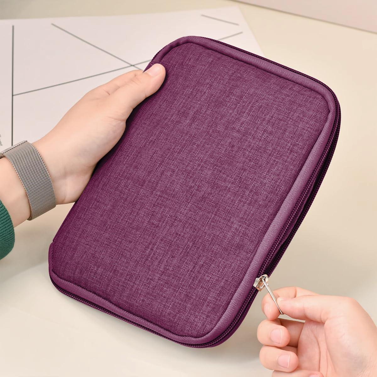 Organizador de Correas de Reloj Impermeable Nylon Púrpura 22x17cm