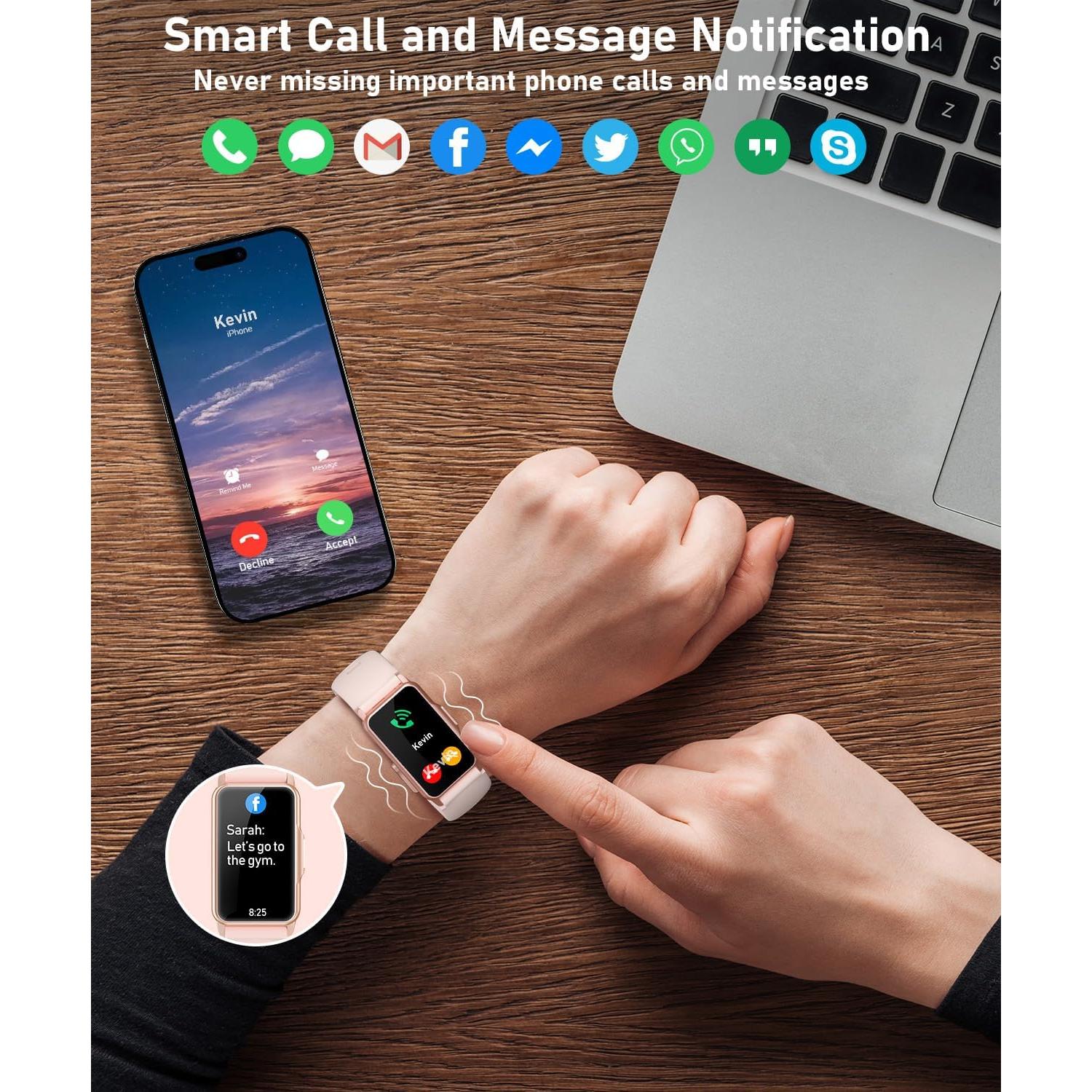 Reloj Inteligente Bestinn de Fitness Rosa 1.47" Monitoreo Salud