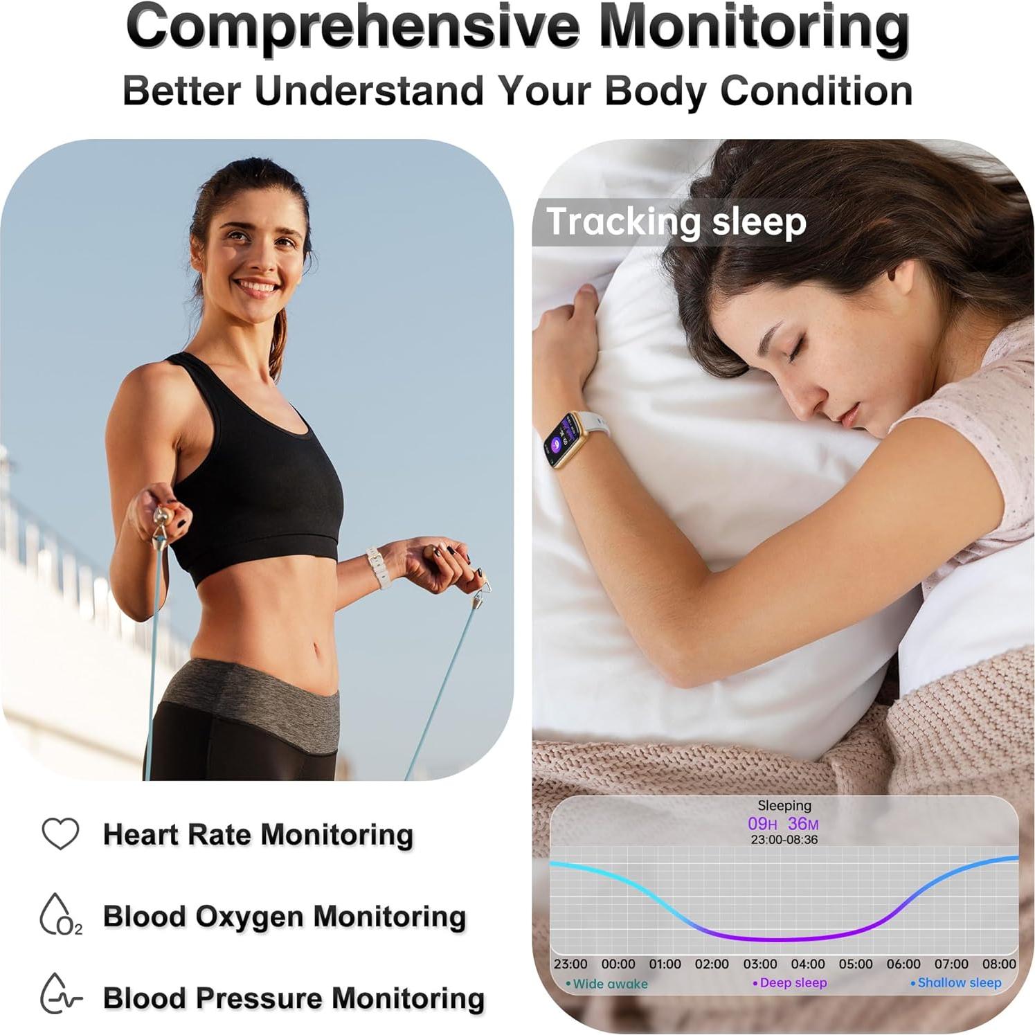 Reloj Inteligente RLQA Fitness con Monitor de Salud 24/7