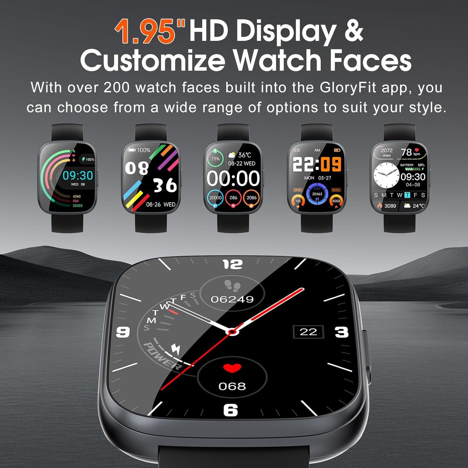 Reloj Inteligente Puqo T80 Pantalla Táctil 1.95" IP68 Fitness