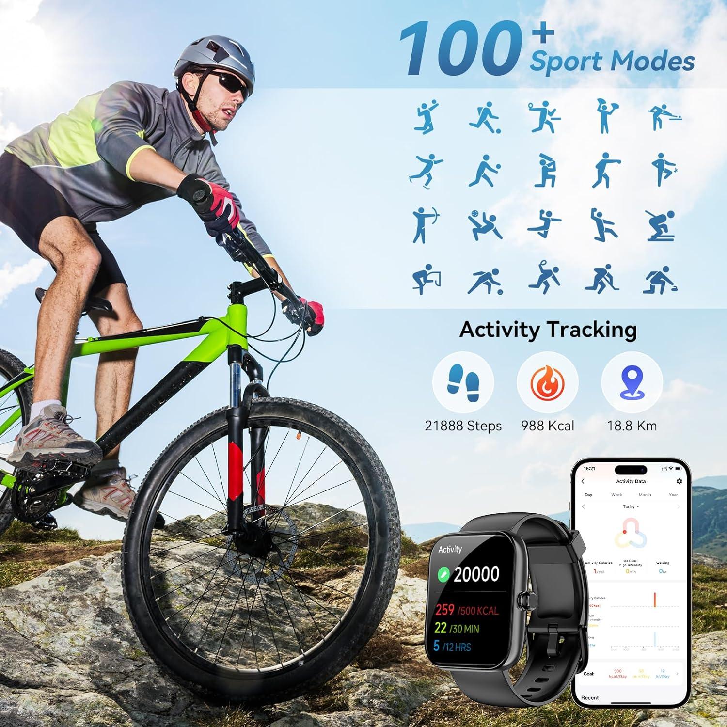 Reloj Inteligente Mikego IDW25 con Alexa, Pantalla HD 1.83"