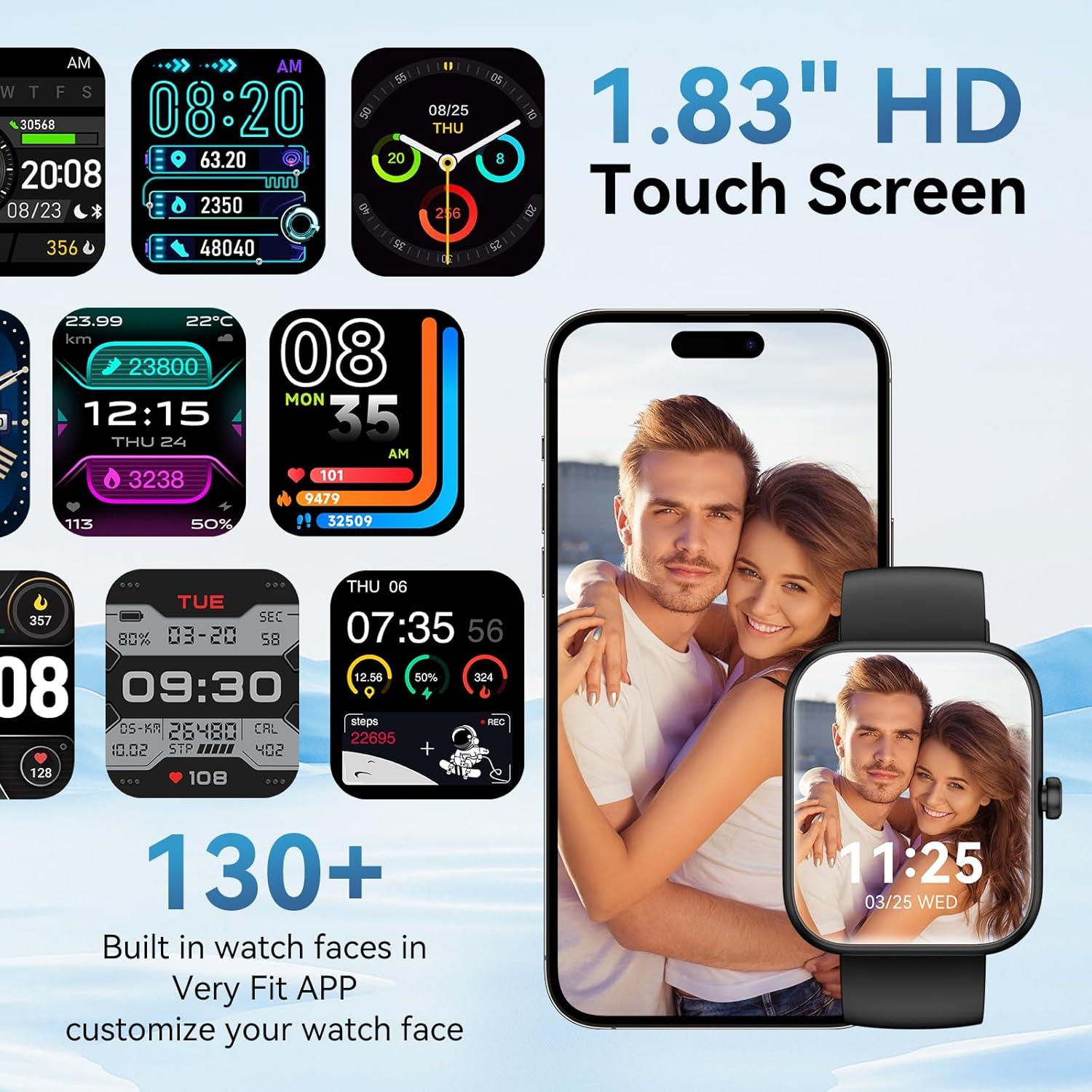 Reloj Inteligente Mikego IDW25 con Alexa, Pantalla HD 1.83"