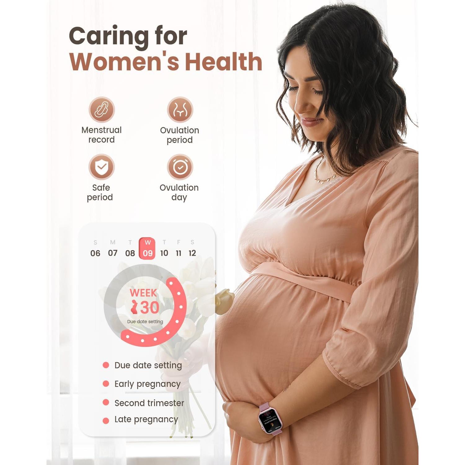 Reloj Inteligente AKUMAKA G62 Rosa Suave 1.83" HD Salud Fitness