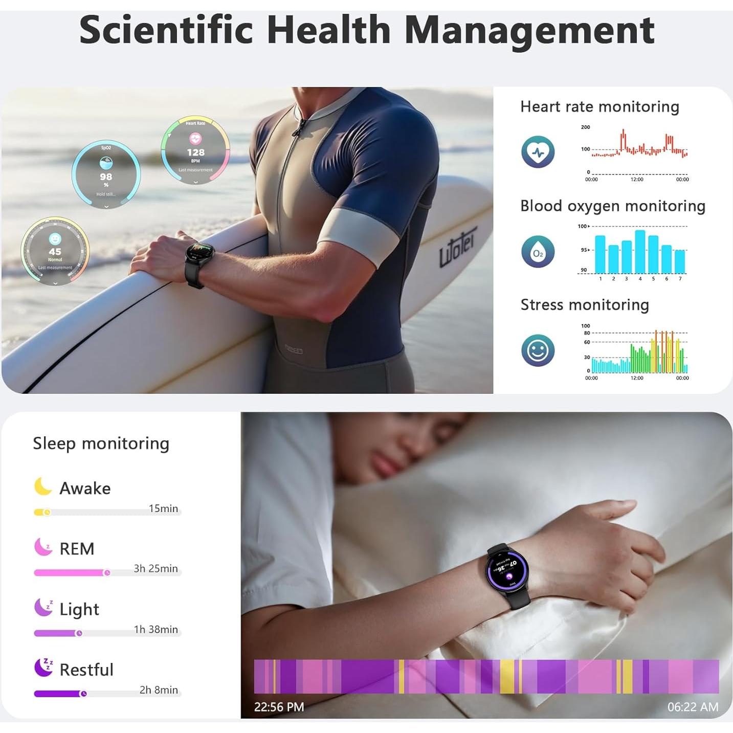 Reloj Inteligente Blackview W40 Unisex con Llamadas y Salud