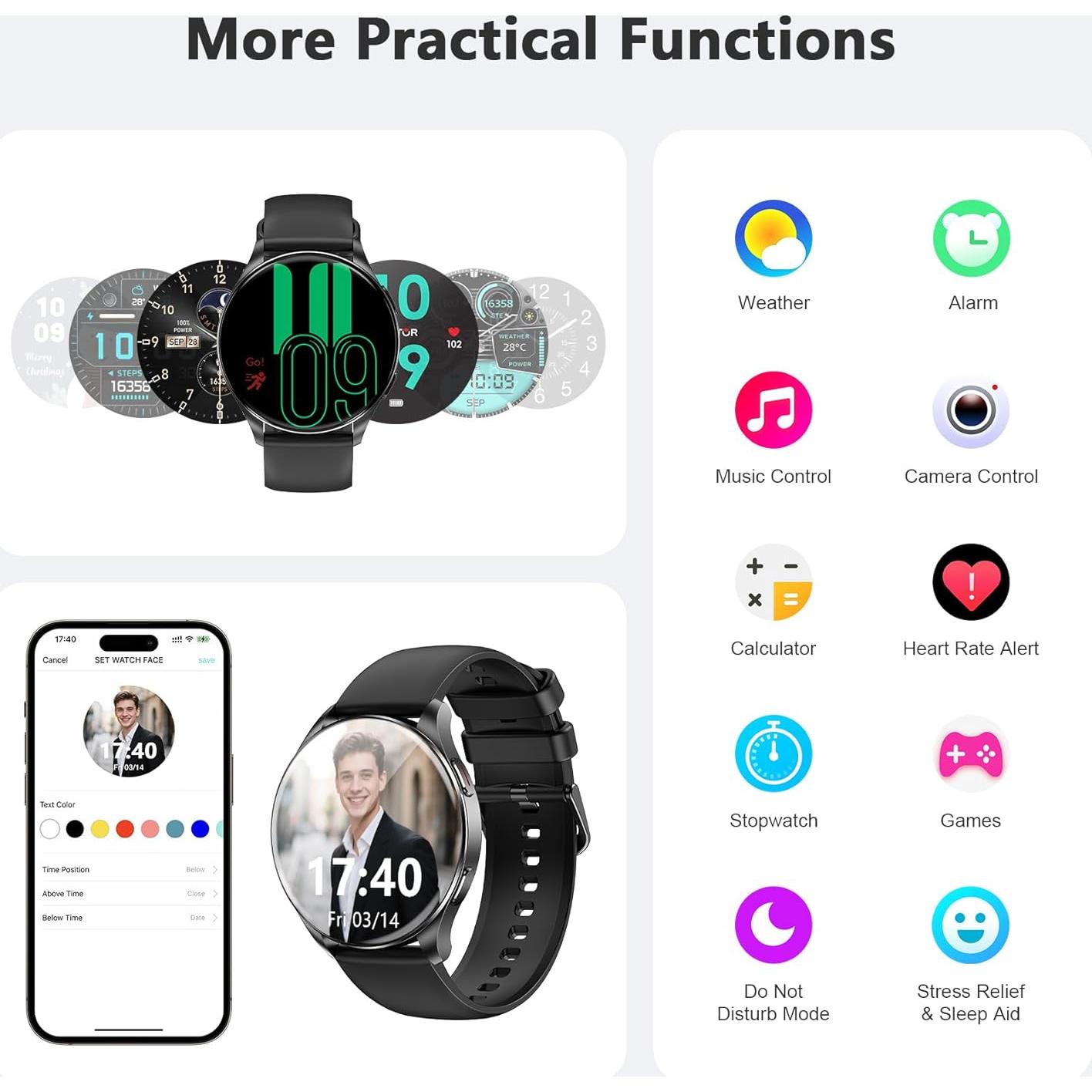 Reloj Inteligente Blackview W40 Unisex con Llamadas y Salud