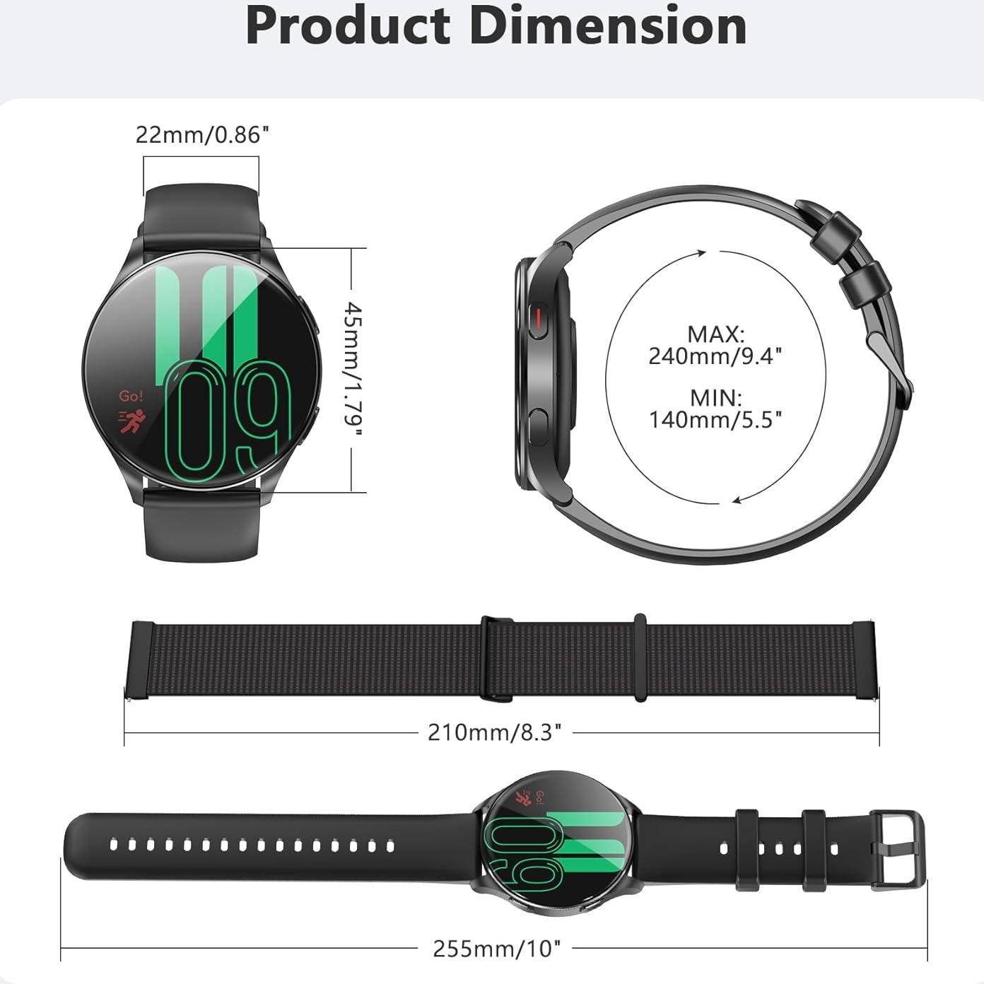 Reloj Inteligente Blackview W40 Unisex con Llamadas y Salud