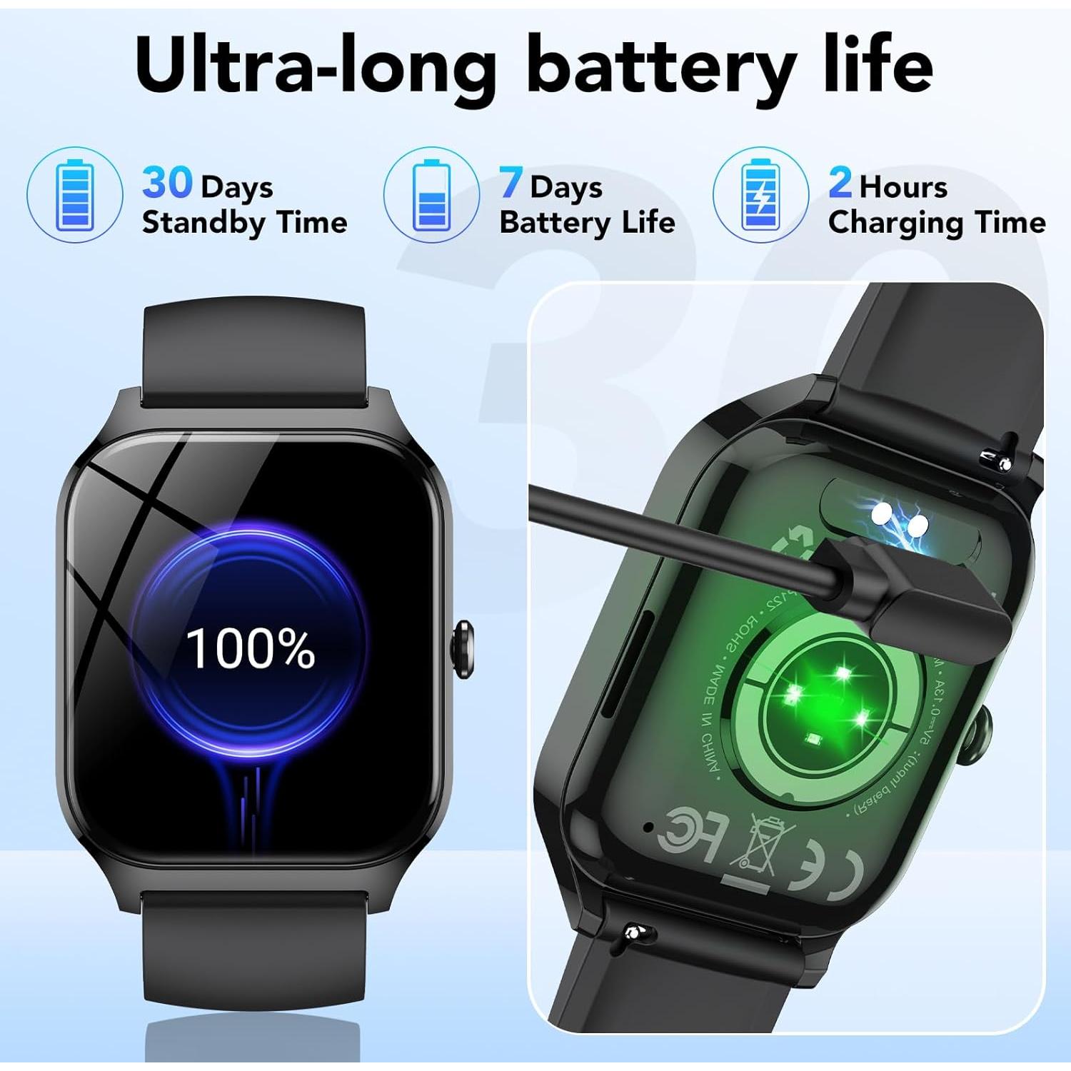 Reloj Inteligente CASCHO P125 Negro 1.85" HD Fitness Bluetooth