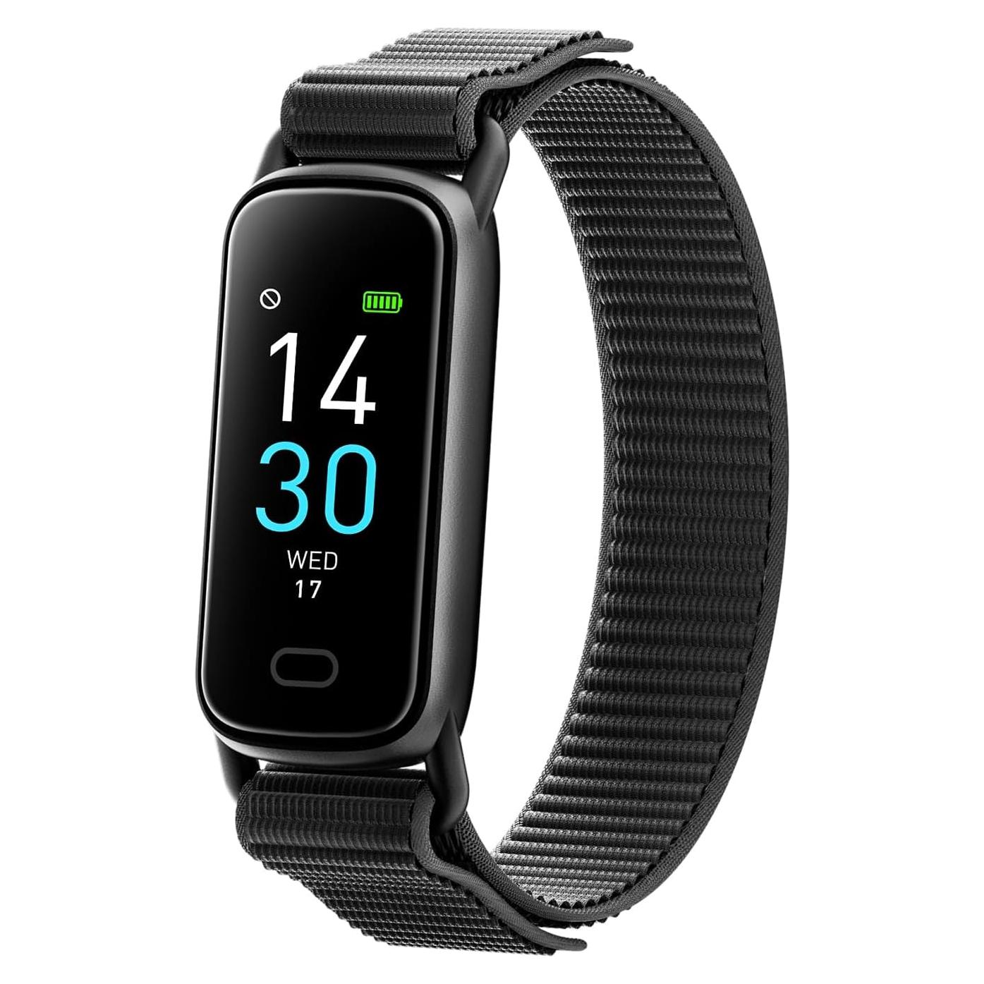 Rastreador de Fitness IP68 Negro con Frecuencia Cardíaca y Sueño