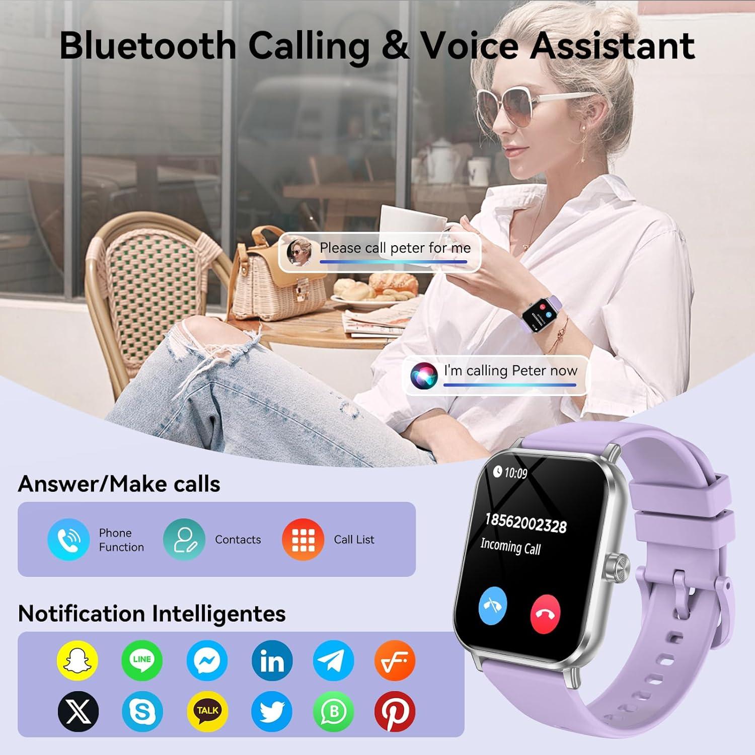 Reloj Inteligente Jacoosa TG38, Pantalla 1.83" HD, Bluetooth