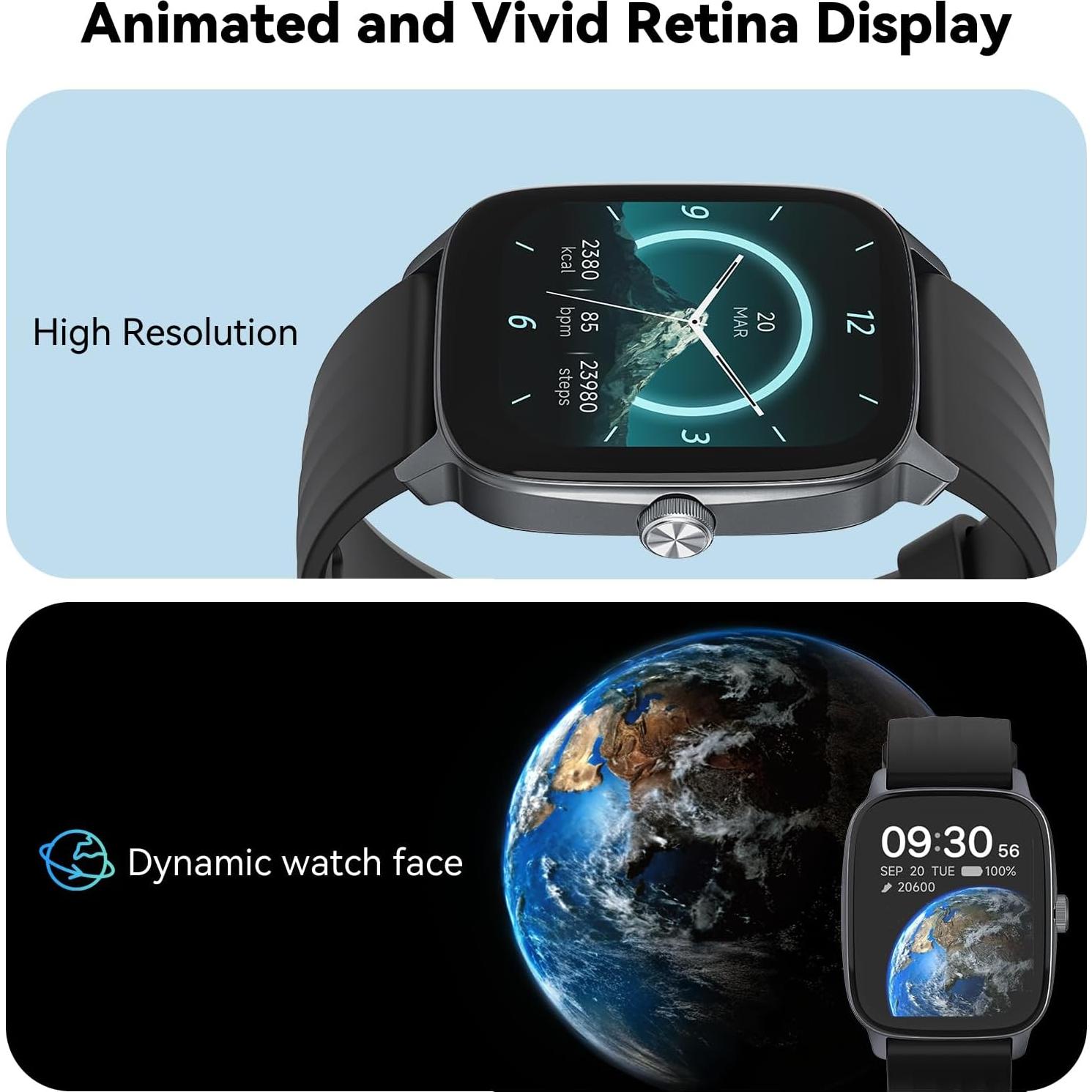 Reloj Inteligente EURANS Fitness Pantalla HD Impermeable