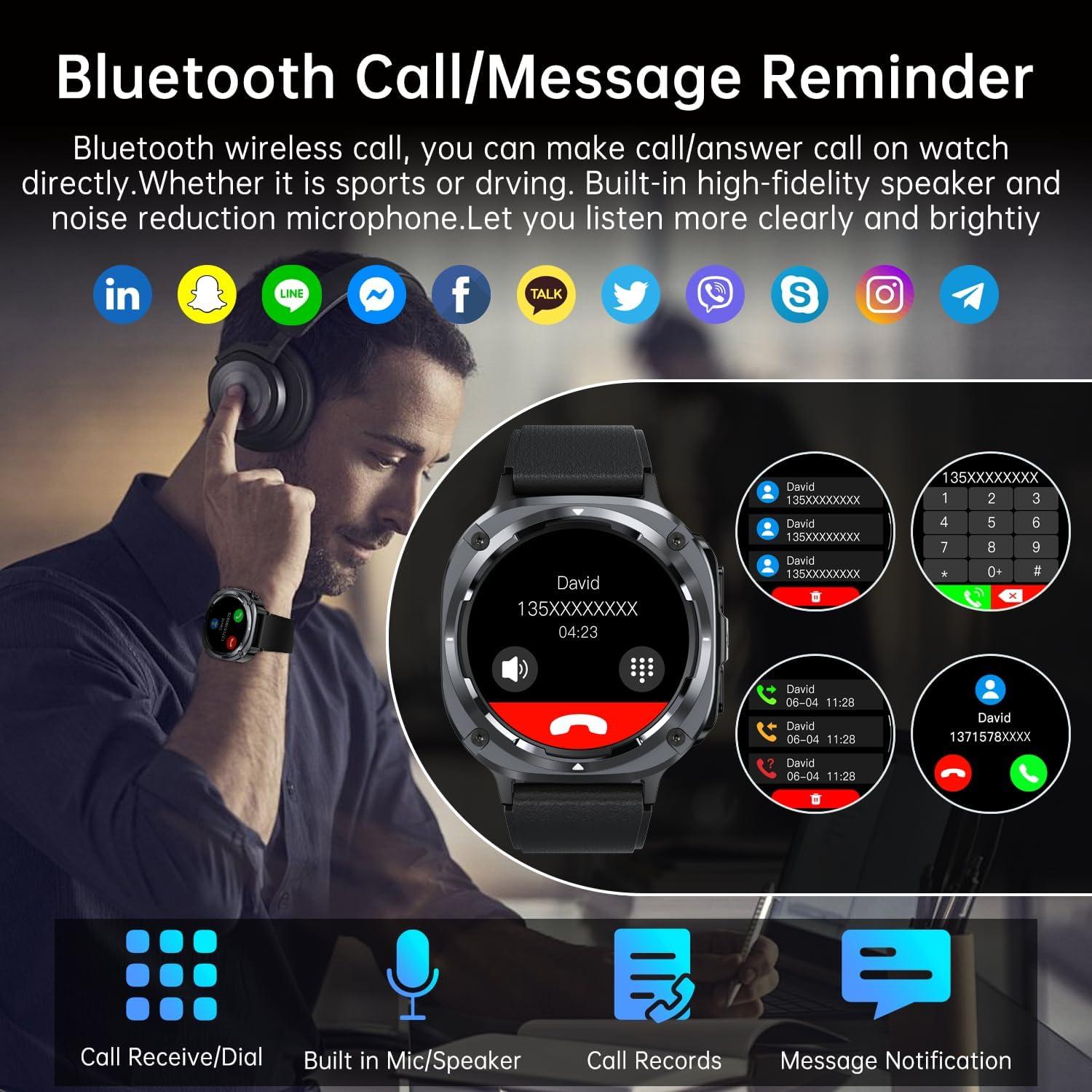 Reloj Inteligente Deportivo S90 Buzz Tech Negro Bluetooth