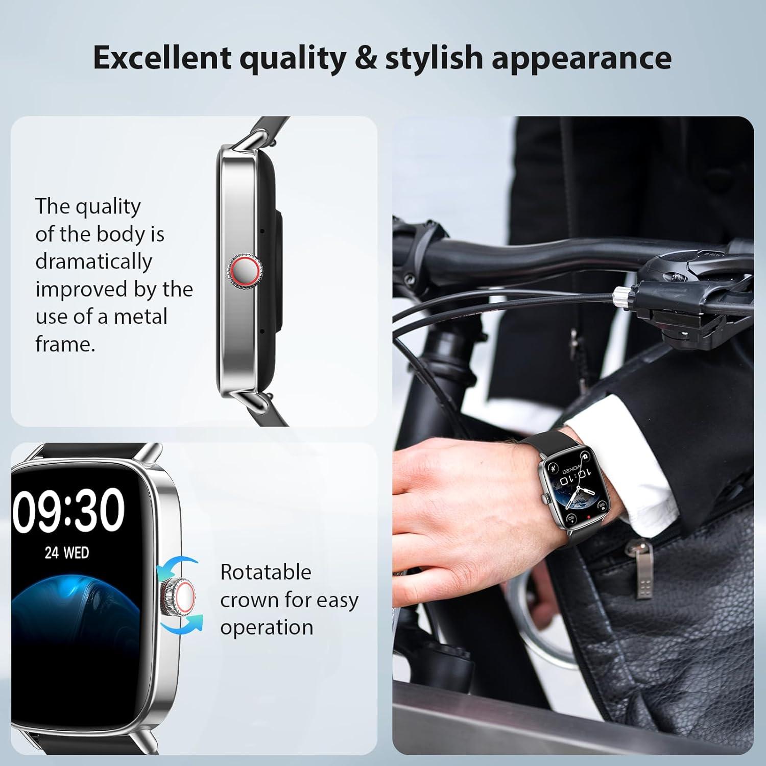 Reloj Inteligente Yoever 2025 Pantalla HD 1.85" Fitness IP68