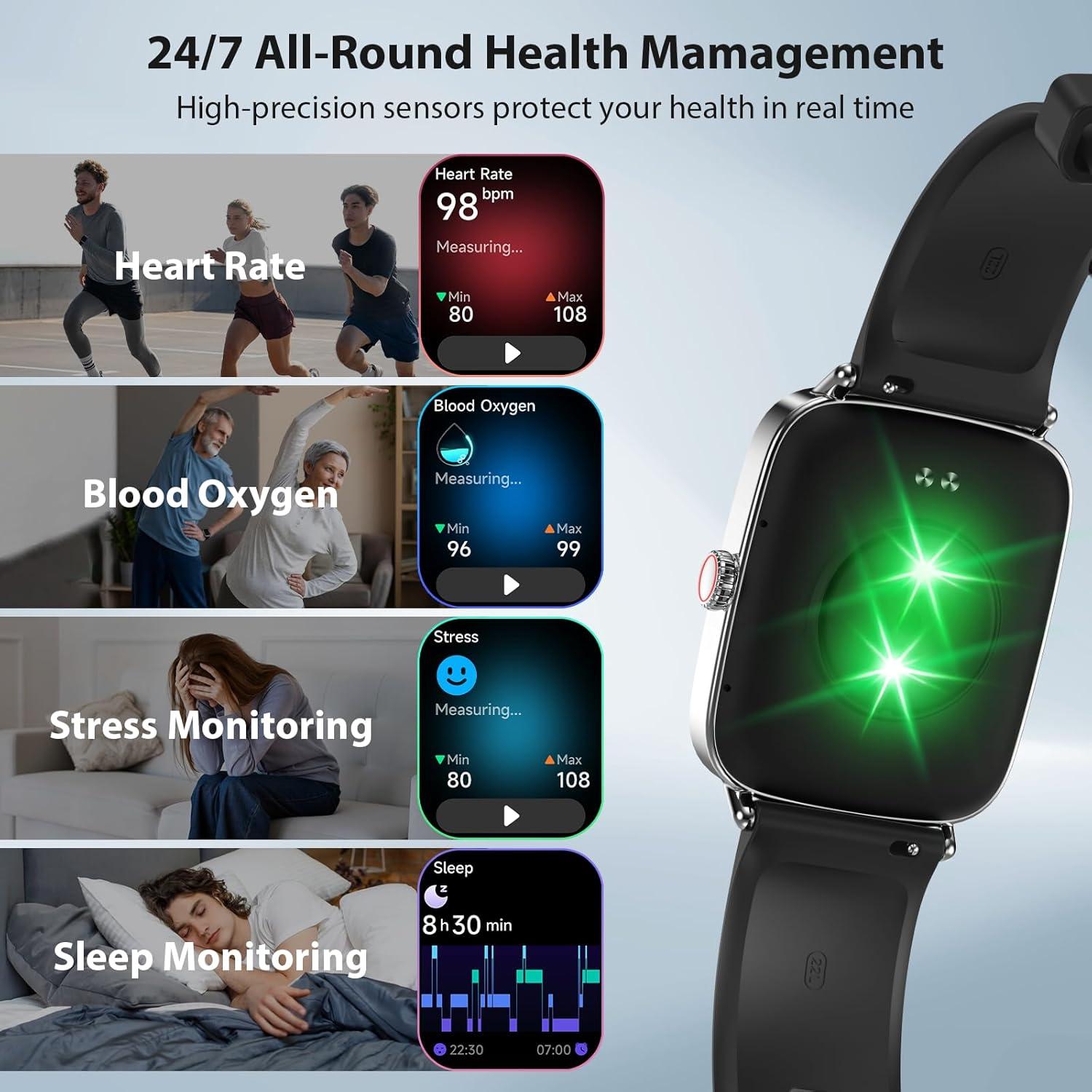 Reloj Inteligente Yoever 2025 Pantalla HD 1.85" Fitness IP68