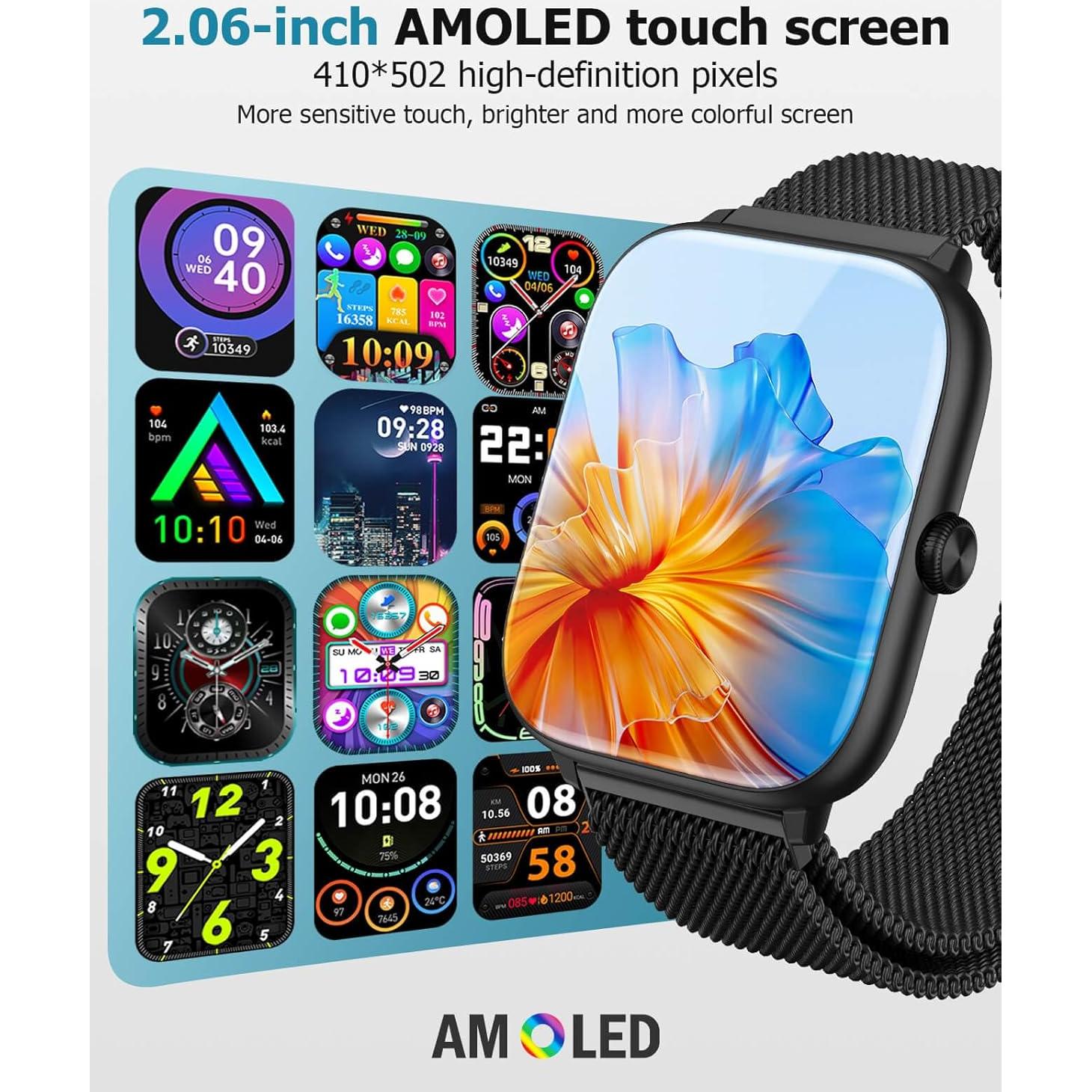 Reloj Inteligente EarlySincere T22 Negro 2.06" AMOLED IP68