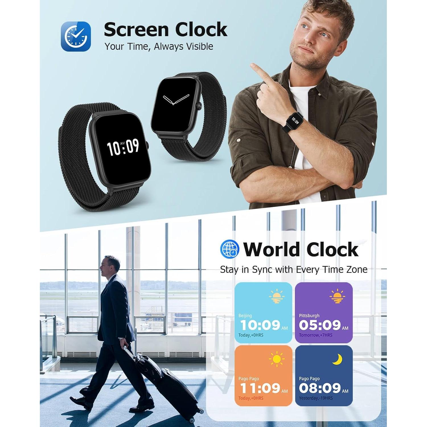 Reloj Inteligente EarlySincere T22 Negro 2.06" AMOLED IP68