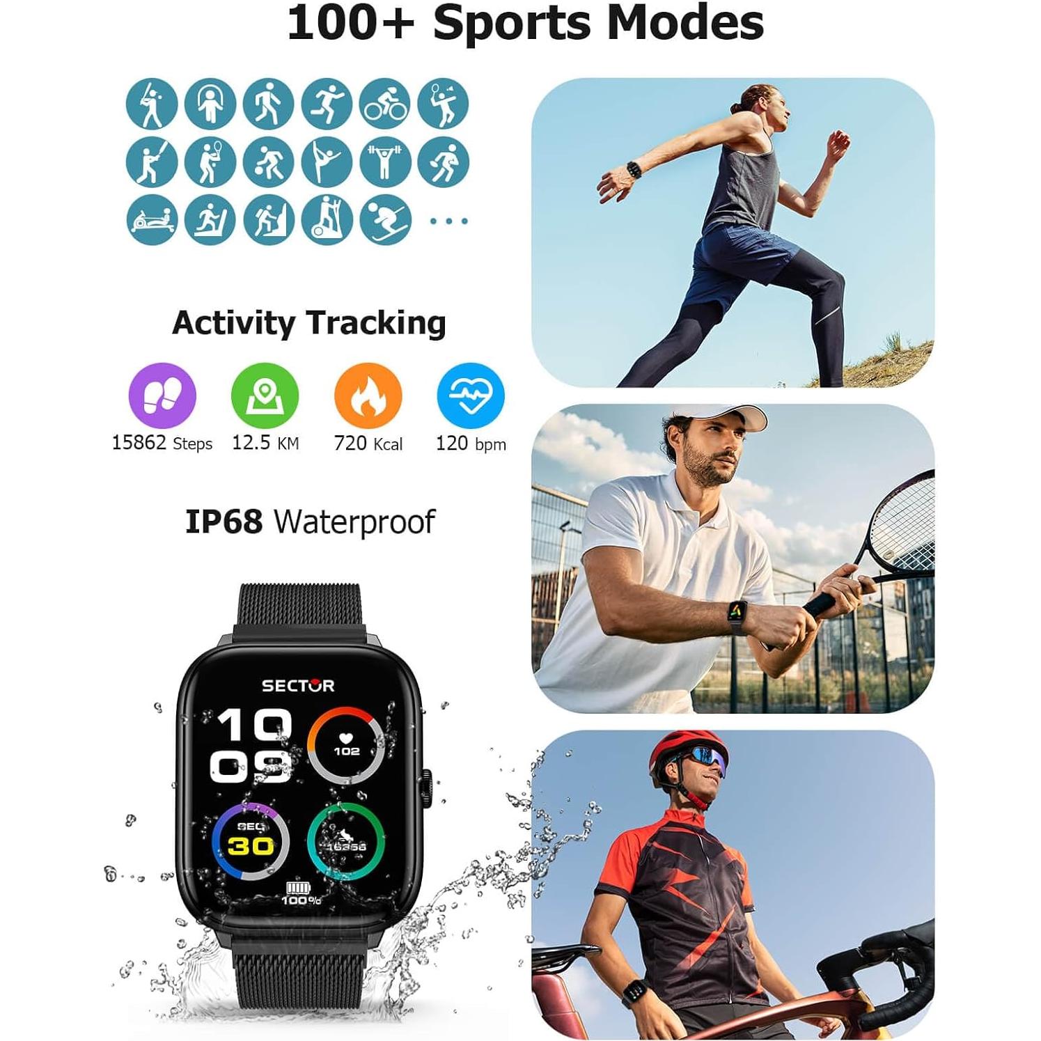 Reloj Inteligente EarlySincere T22 Negro 2.06" AMOLED IP68