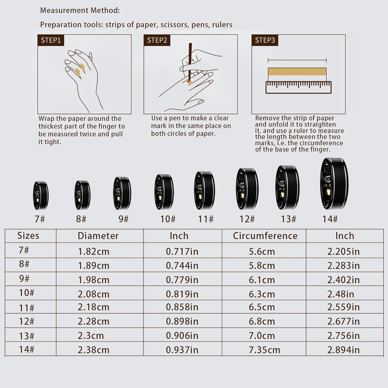 Anillo de Seguimiento de Actividad Anarow R10M - Fitness, Salud y Sueño