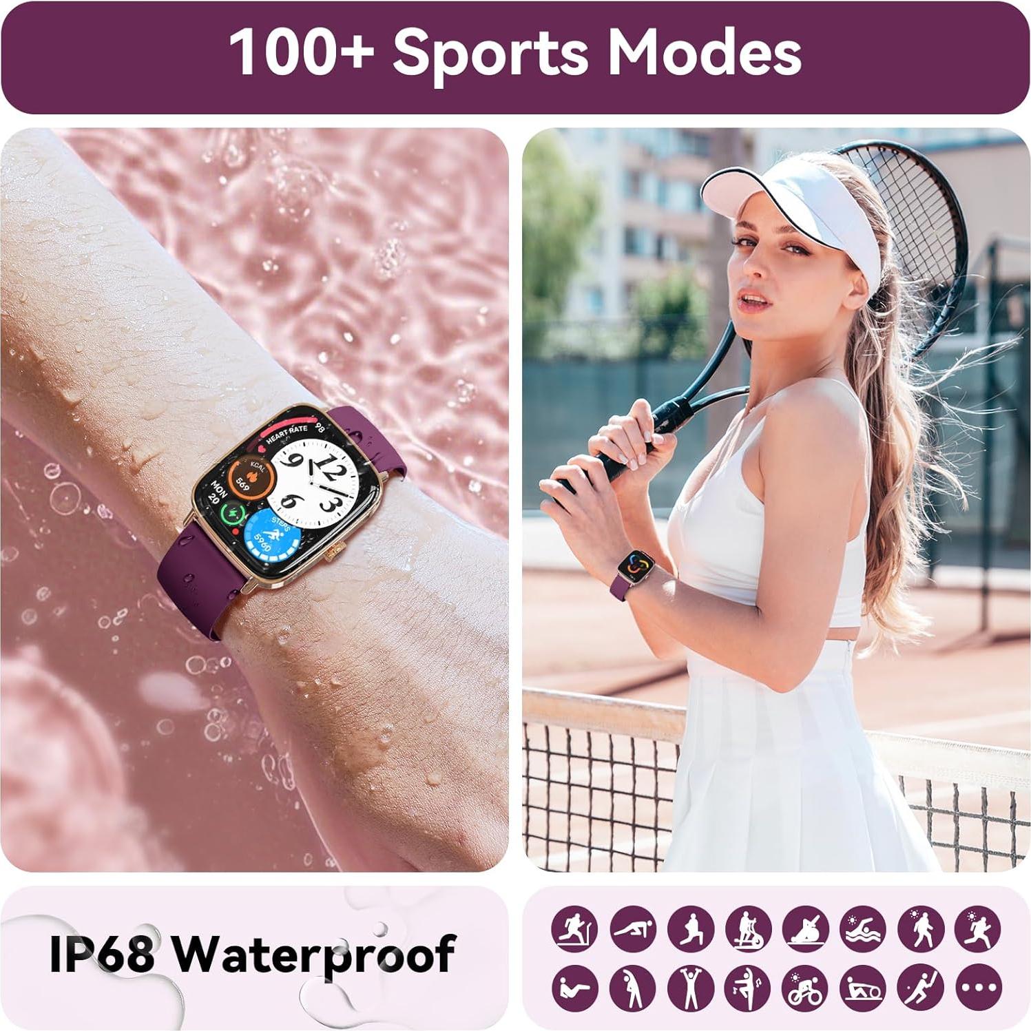 Reloj Inteligente Tensky GTX20 para Mujeres, Pantalla 4.7 cm, IP68