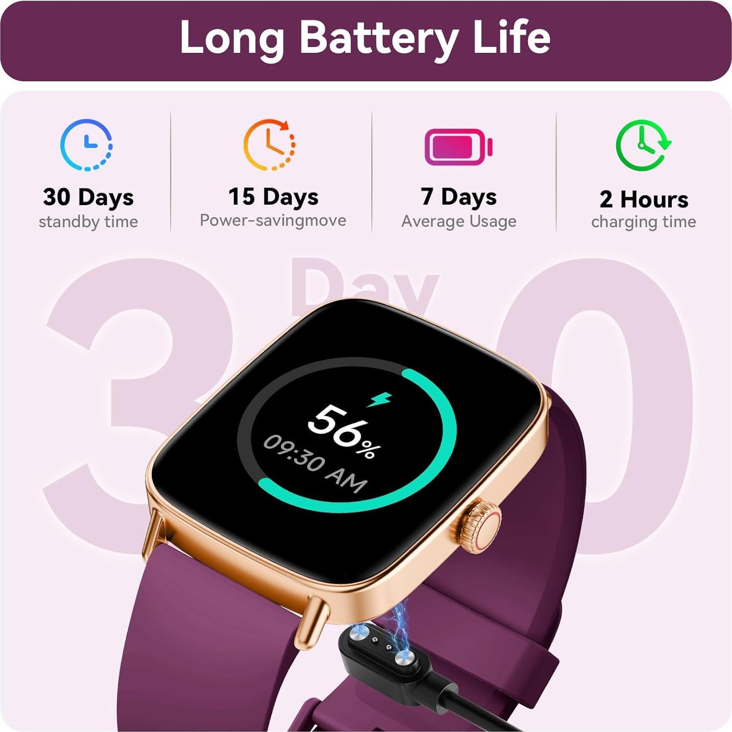 Reloj Inteligente Tensky GTX20 para Mujeres, Pantalla 4.7 cm, IP68