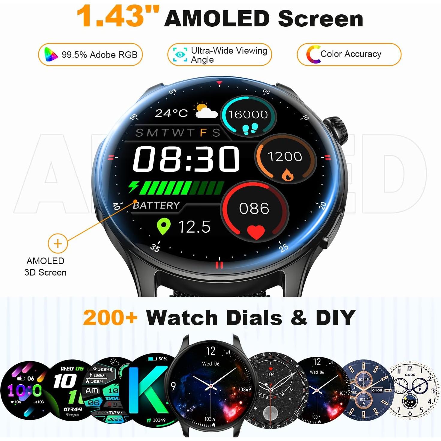 Reloj Inteligente Fitness S67 Buzz Tech Negro Pantalla AMOLED