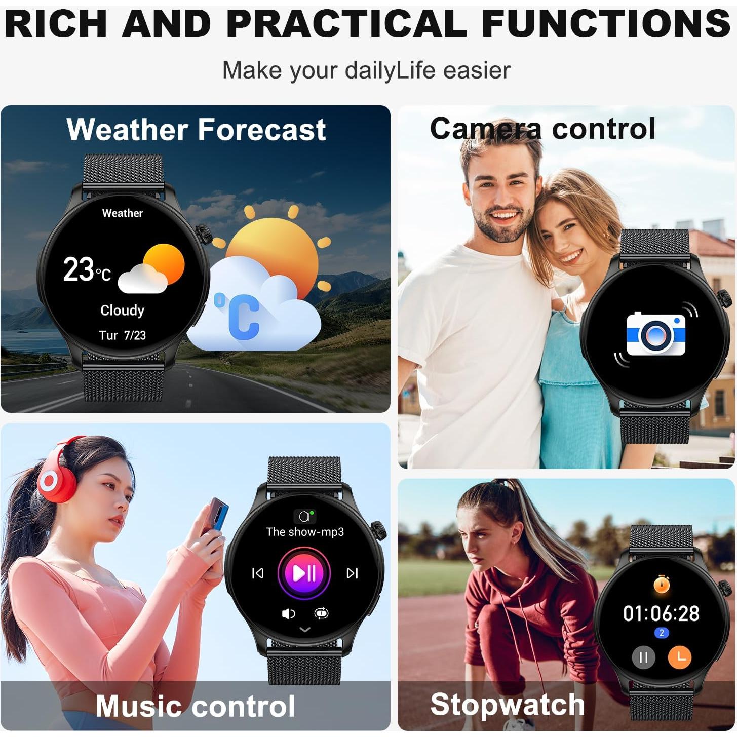 Reloj Inteligente Fitness S67 Buzz Tech Negro Pantalla AMOLED