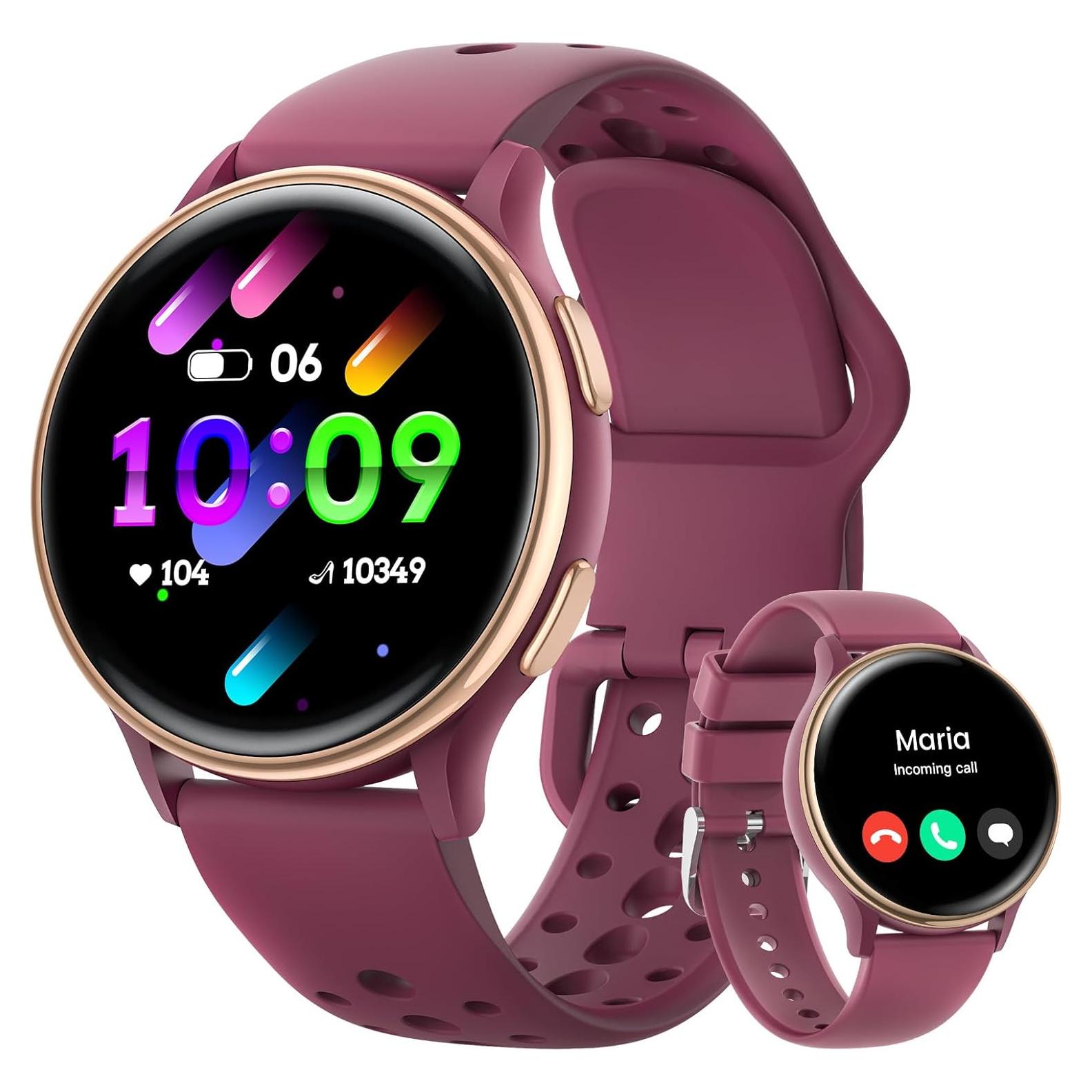 Reloj Inteligente TotsyFun Rojo Vino 1.27" 70 Modos Deportivos