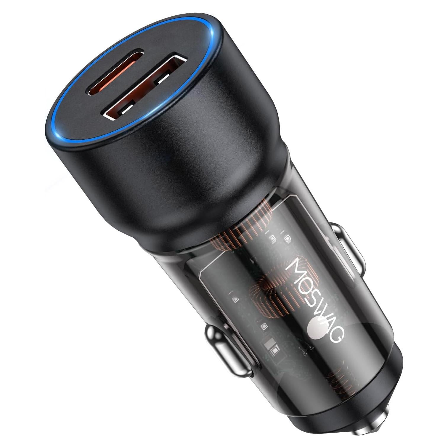 Cargador de Coche USB C MOSWAG 75W PD 45W Carga Rápida