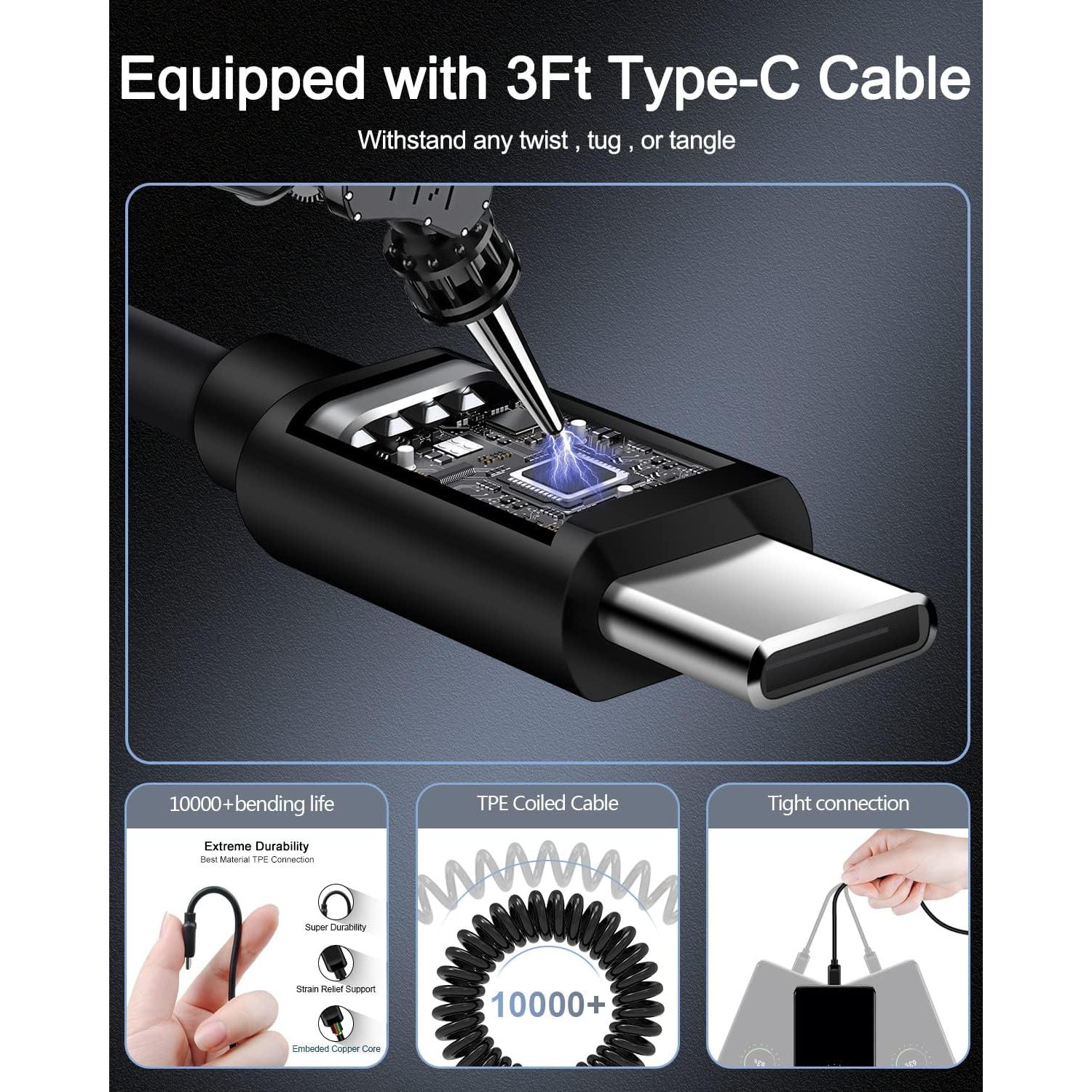 Cargador de coche AILKIN USB C 30W para Samsung Galaxy y iPhone