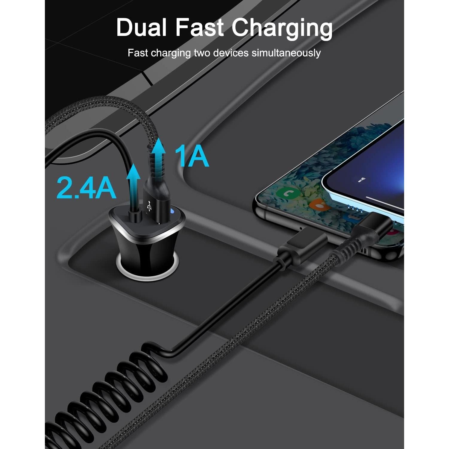 Cargador de coche AILKIN USB C 30W para Samsung Galaxy y iPhone