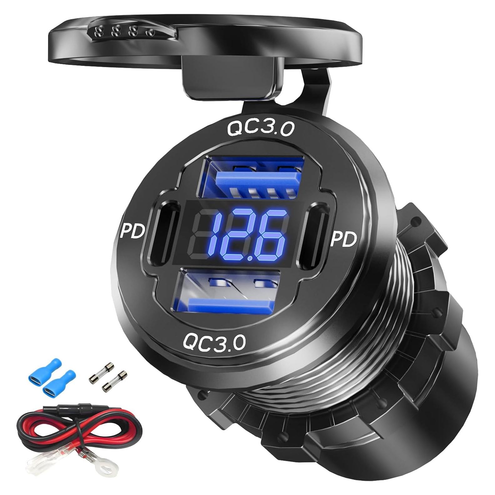 Cargador de coche USB DUALQC30PD VANONE 12V Carga Rápida