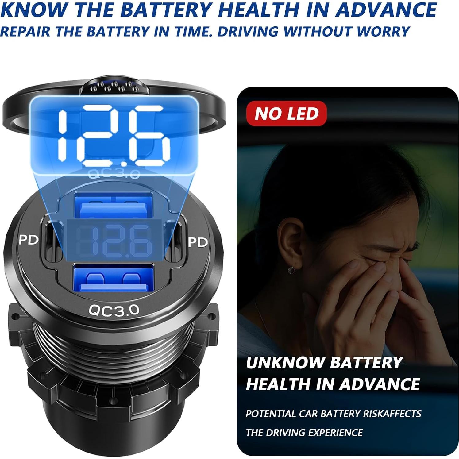 Cargador de coche USB DUALQC30PD VANONE 12V Carga Rápida