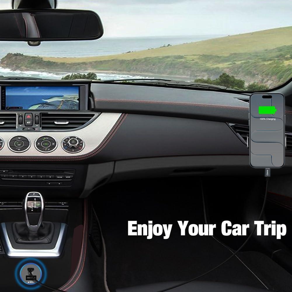 Adaptador Cargador de Coche USB C 38W Cluvox - Carga Rápida